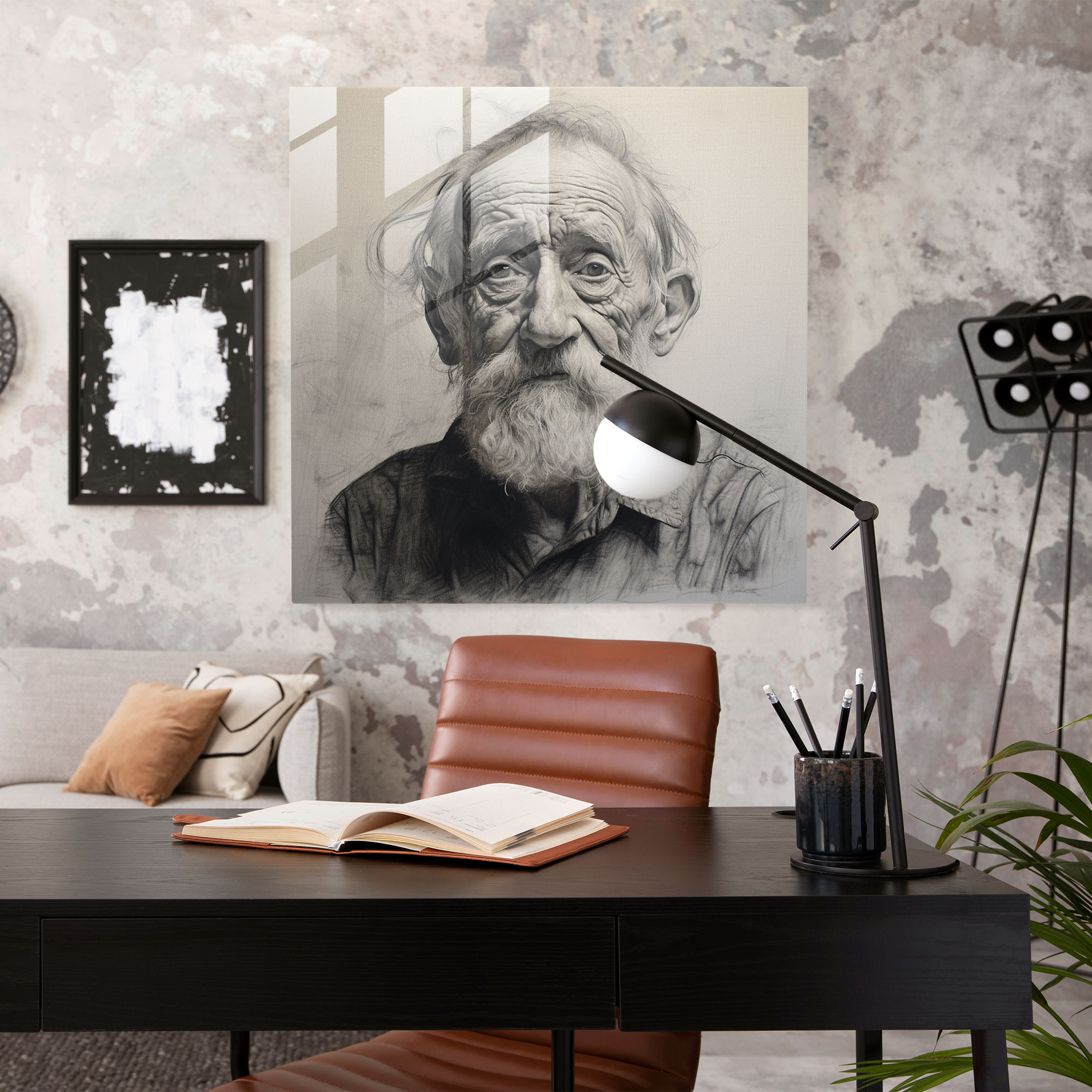 Wise Reflections Glass Print - Portrait, Glass Wall Art, Glass Print, Glass Art