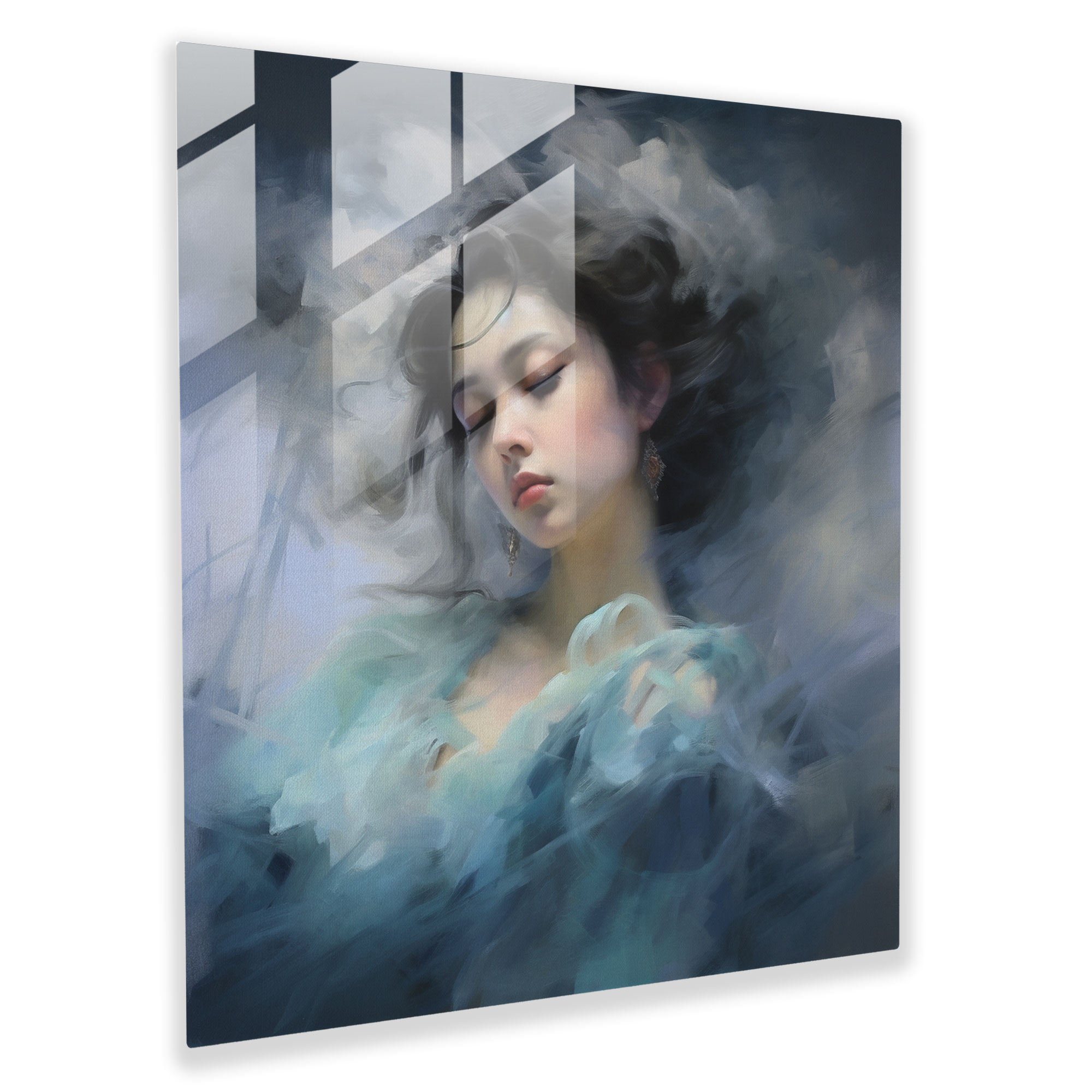 Ethereal Impressions Glass Print - Portrait, Glass Print, Soft Brushstrokes, Portrait