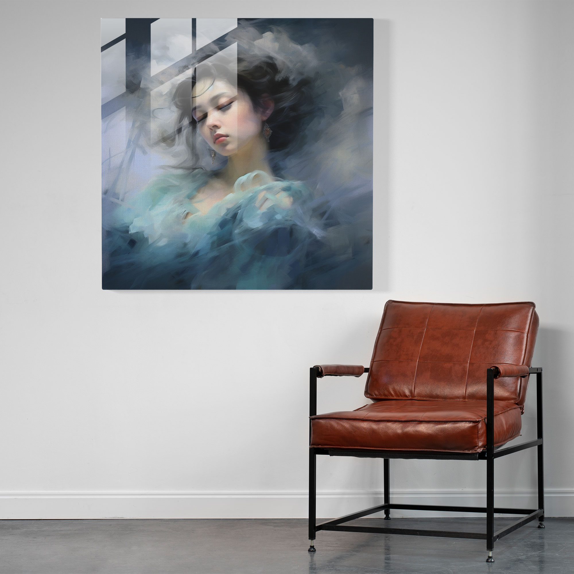 Ethereal Impressions Glass Print - Portrait, Glass Print, Soft Brushstrokes, Portrait