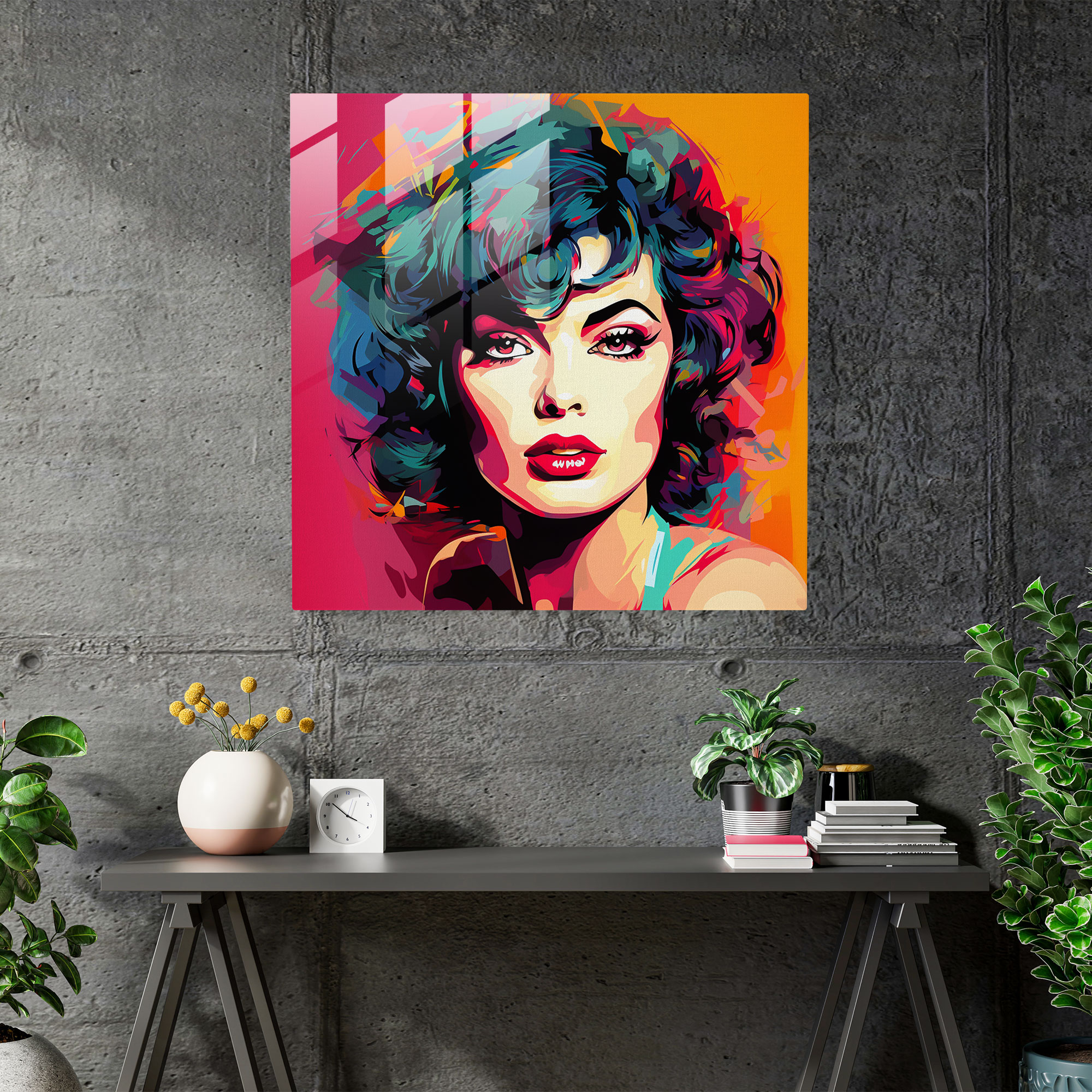 Pop Culture Icon Glass Print - Portrait, Home Decoration, Portrait, Wall Decoration
