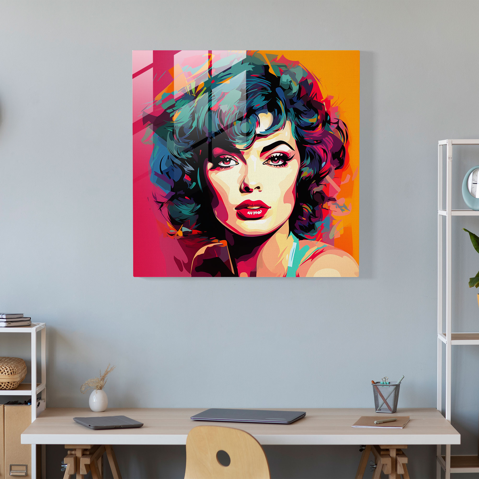 Pop Culture Icon Glass Print - Portrait, Home Decoration, Portrait, Wall Decoration