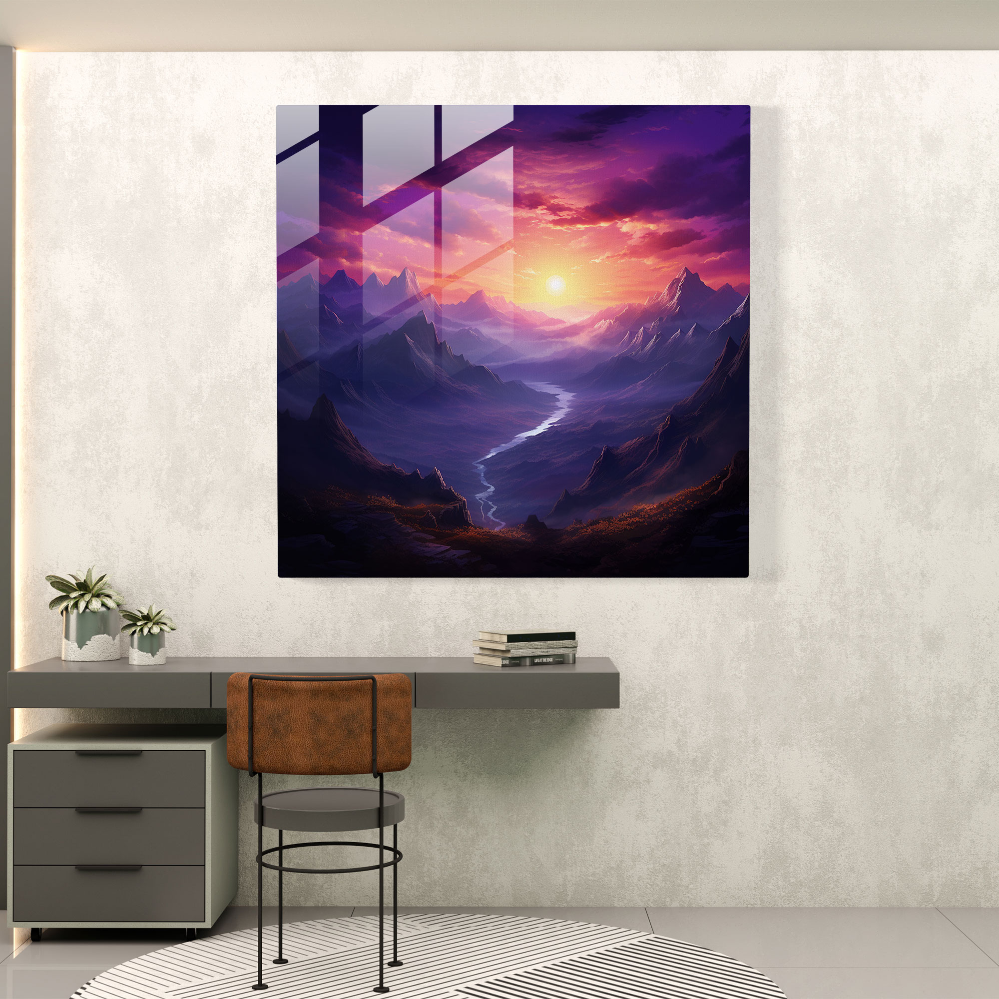 Purple Majesty Glass Print - Purple, Glass Wall Art, Glass Art, Glass Print