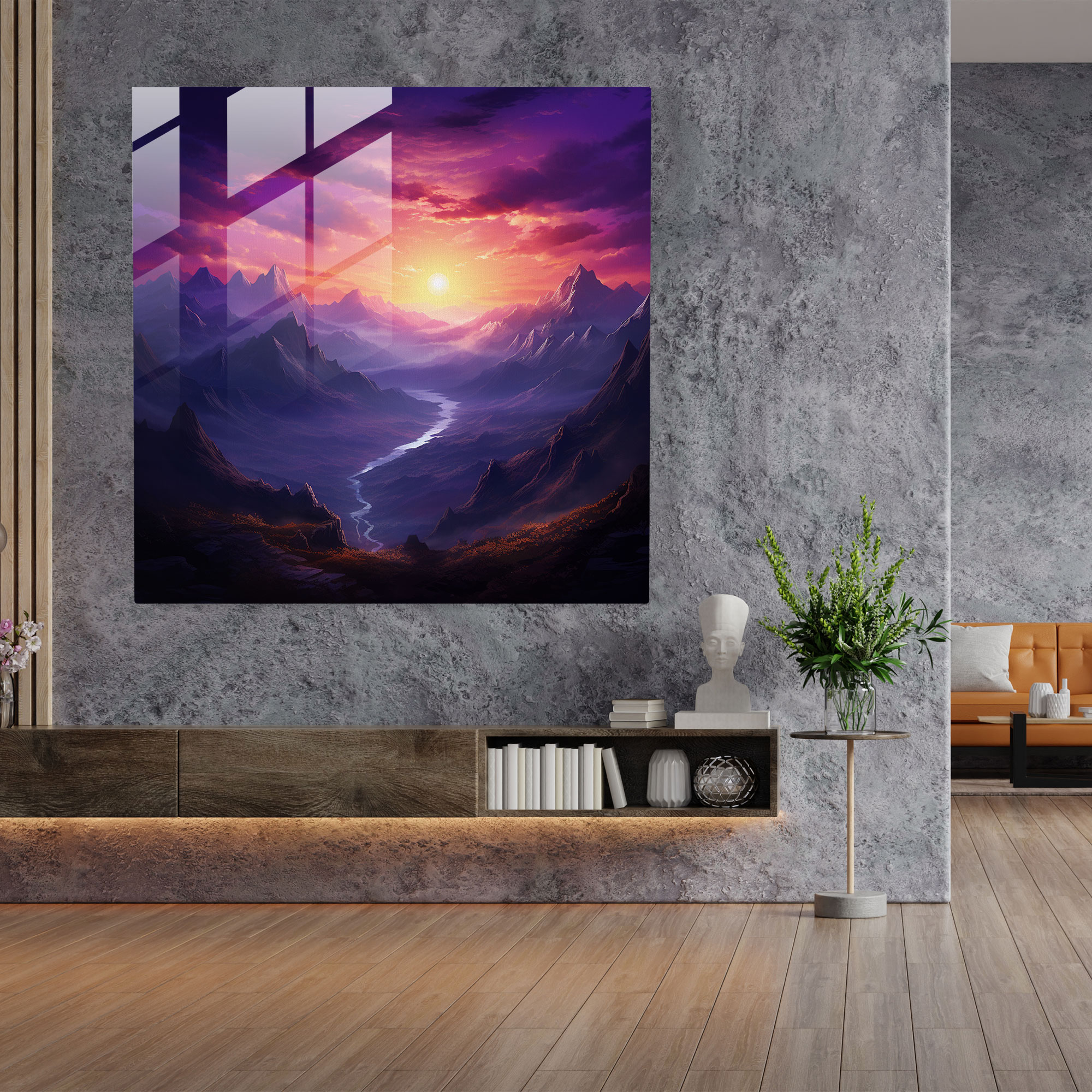Purple Majesty Glass Print - Purple, Glass Wall Art, Glass Art, Glass Print
