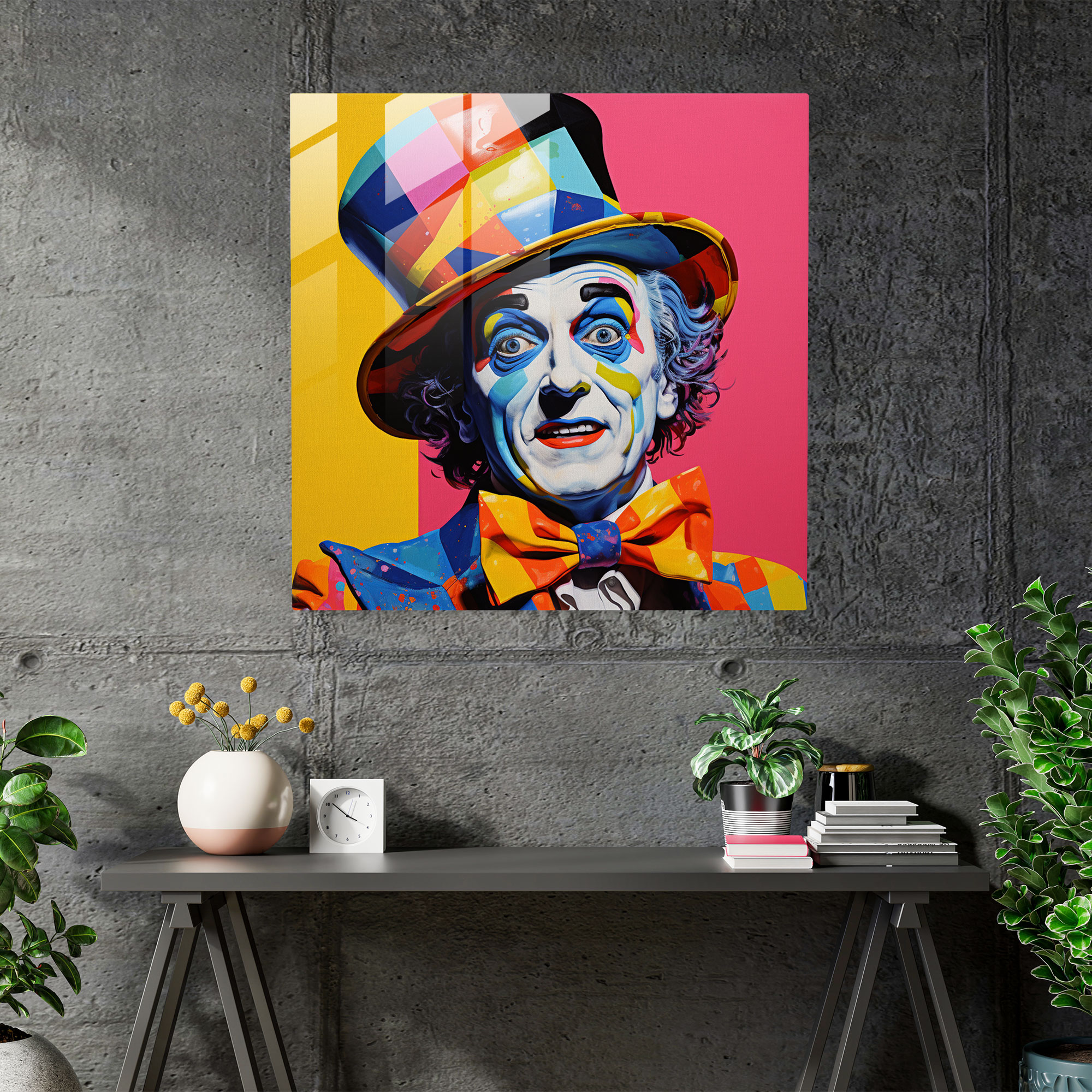 Ikonisches Puppen Pop Glasbild - Puppe Wohnkultur Berühmte Puppenfigur