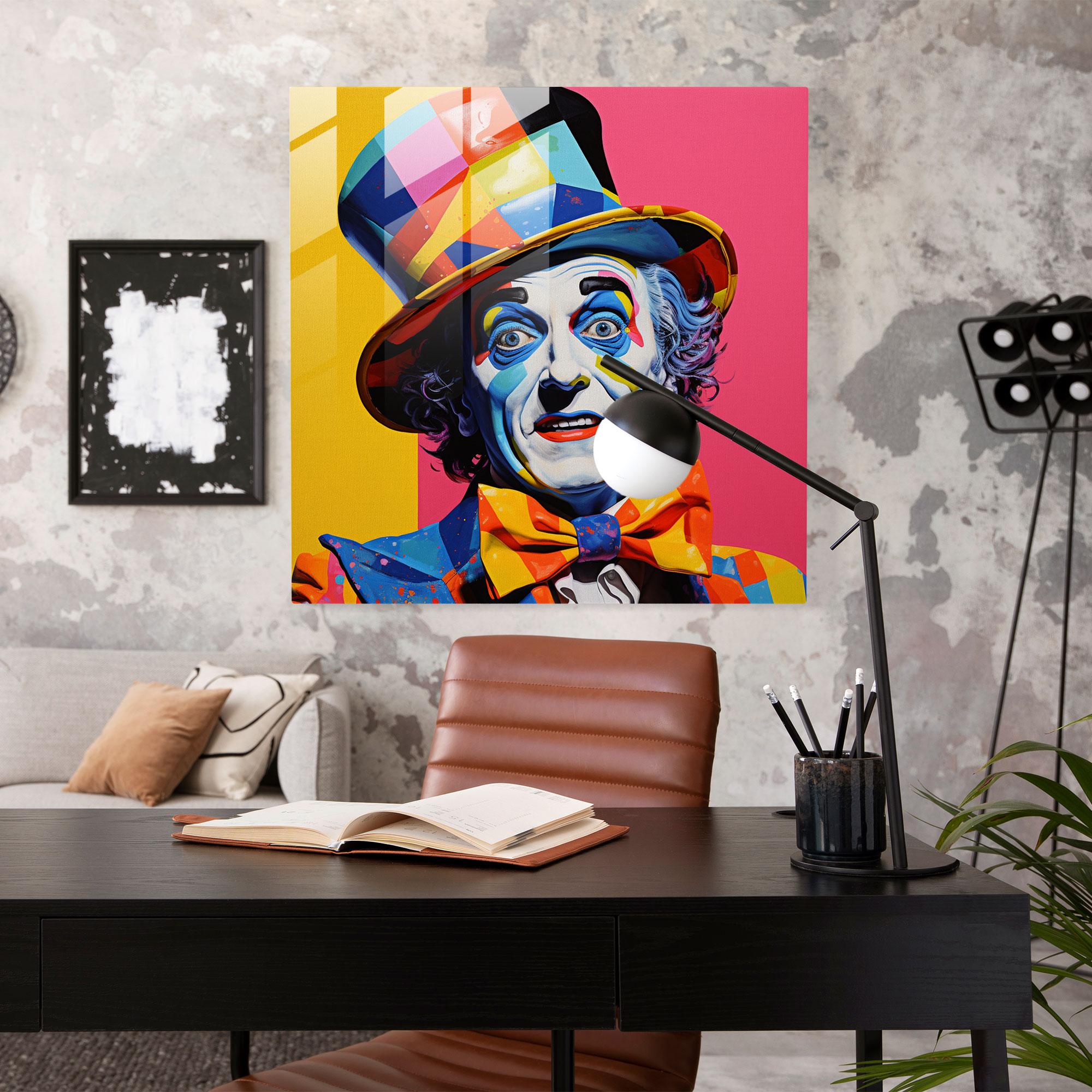 Ikonisches Puppen Pop Glasbild - Puppe Wohnkultur Berühmte Puppenfigur