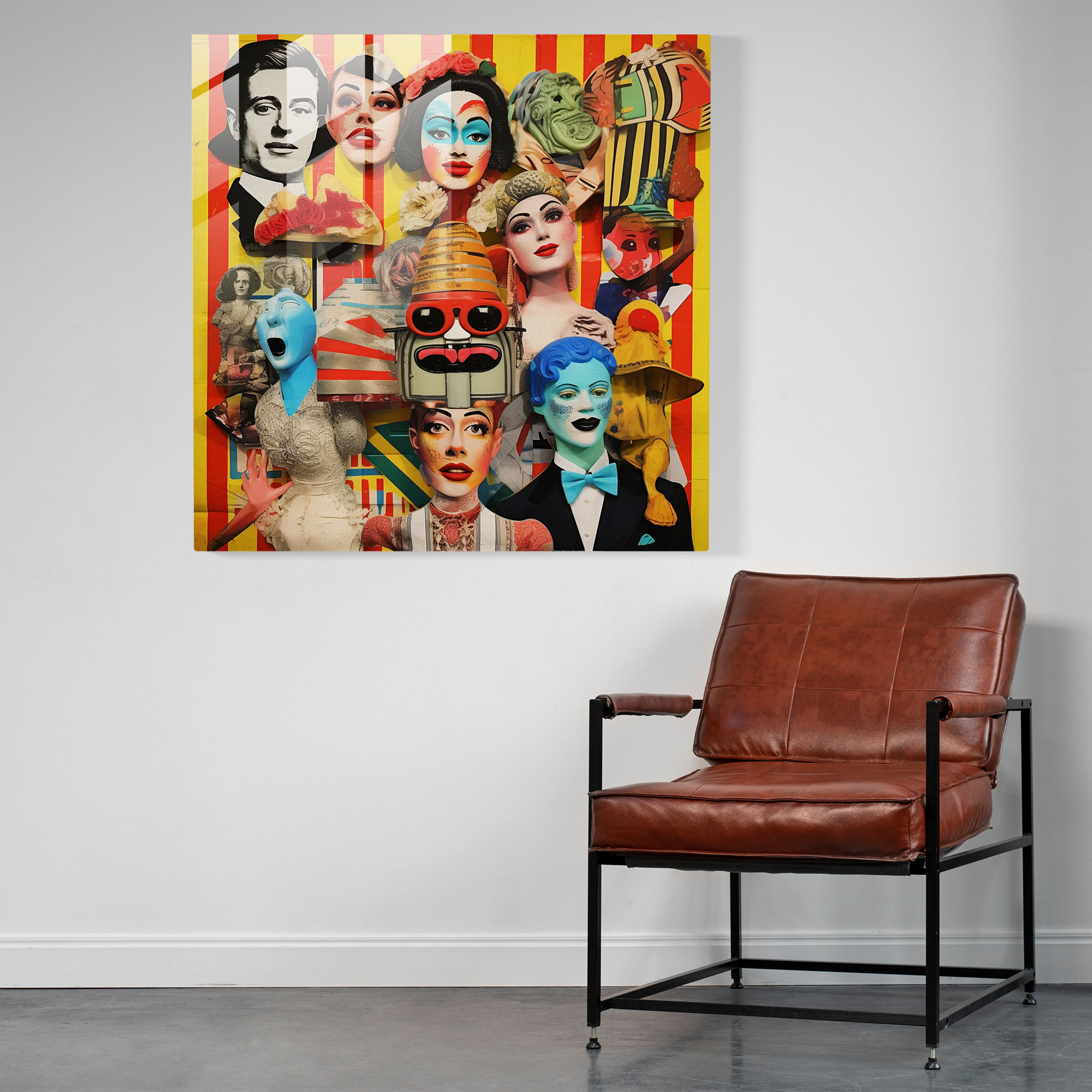 Iconic Puppets Pop Art Glass Print - Puppet, Glass Print, Glass Art, Iconic
