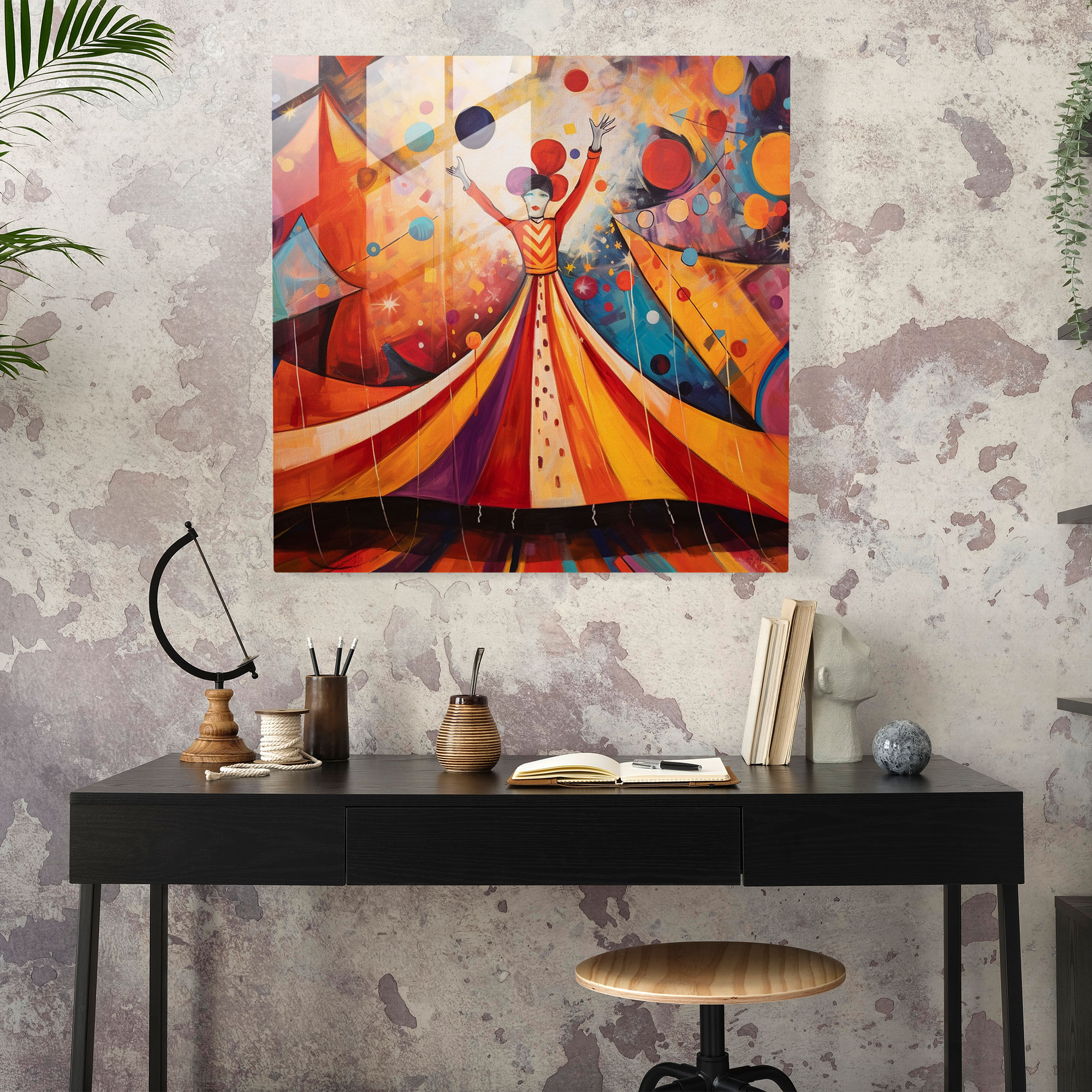 Puppet Dreams Glass Print - Puppet, Modern Art, Wall Decoration, Glass Art