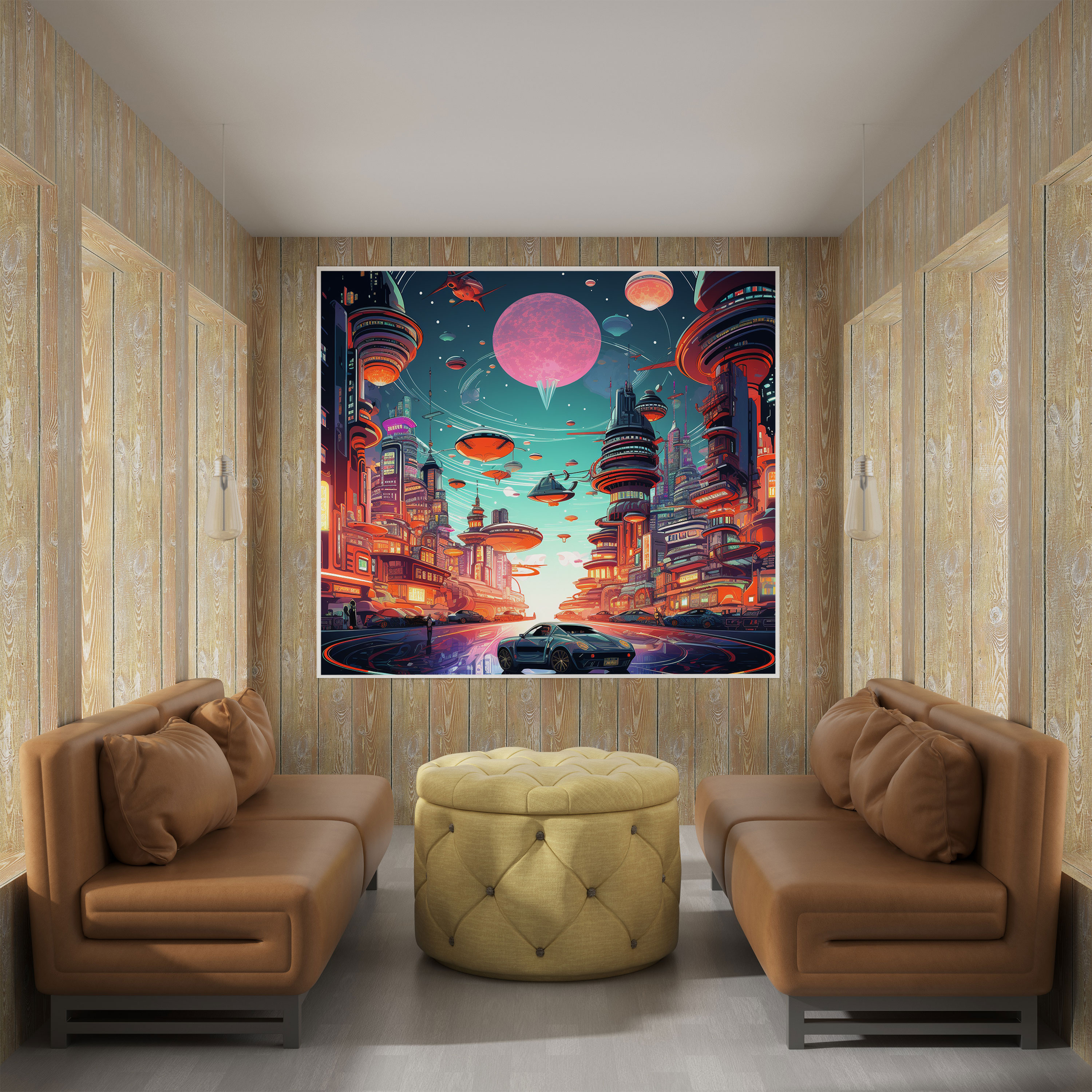 Pulp Fiction Duvar Sanatı - Retro Tasarım Kanvas Tablo