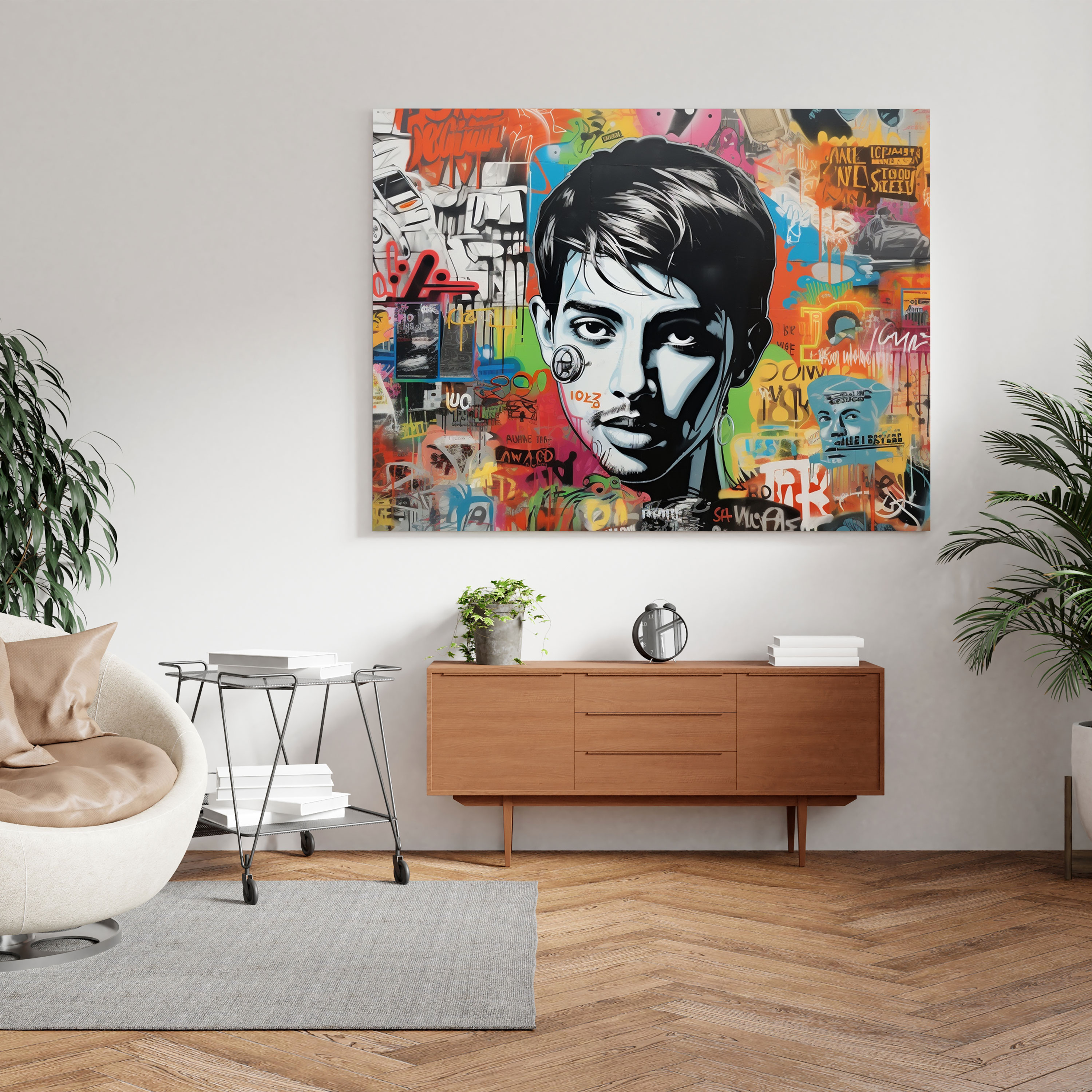 Pulp Fiction Canvas Wall Art - Pulp Fiction, Characters, Street Graffiti Style, Canvas Wall Art