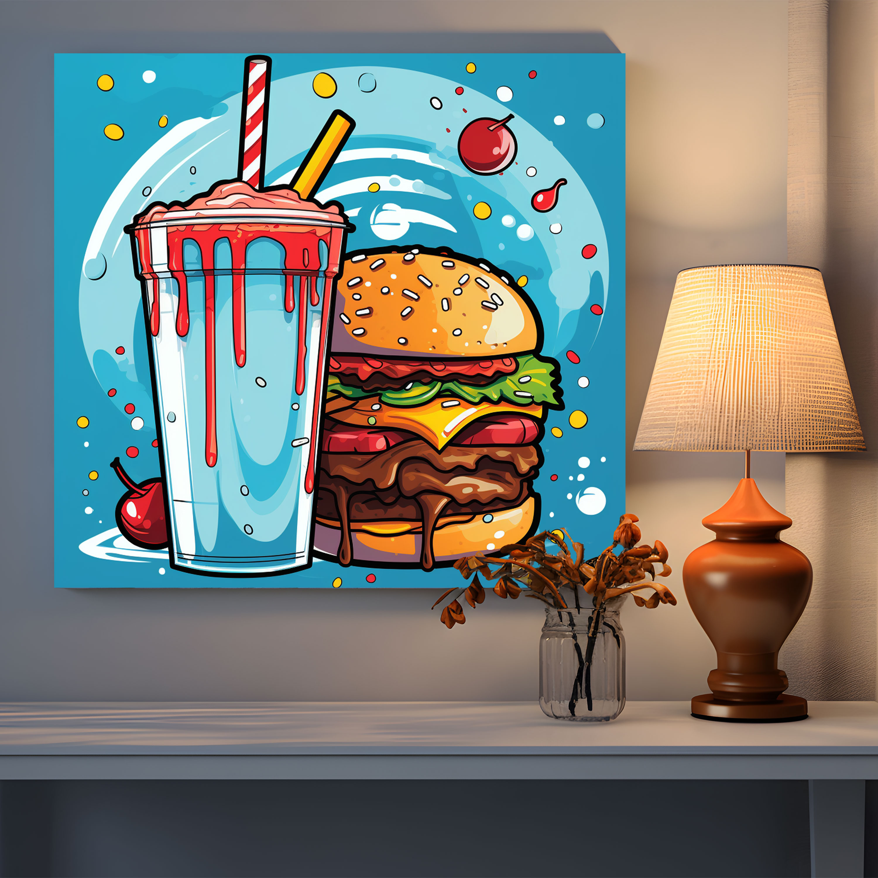 Pulp Fiction Canvas Print - Pulp Fiction, Canvas Print, Milkshake, Wall Decoration
