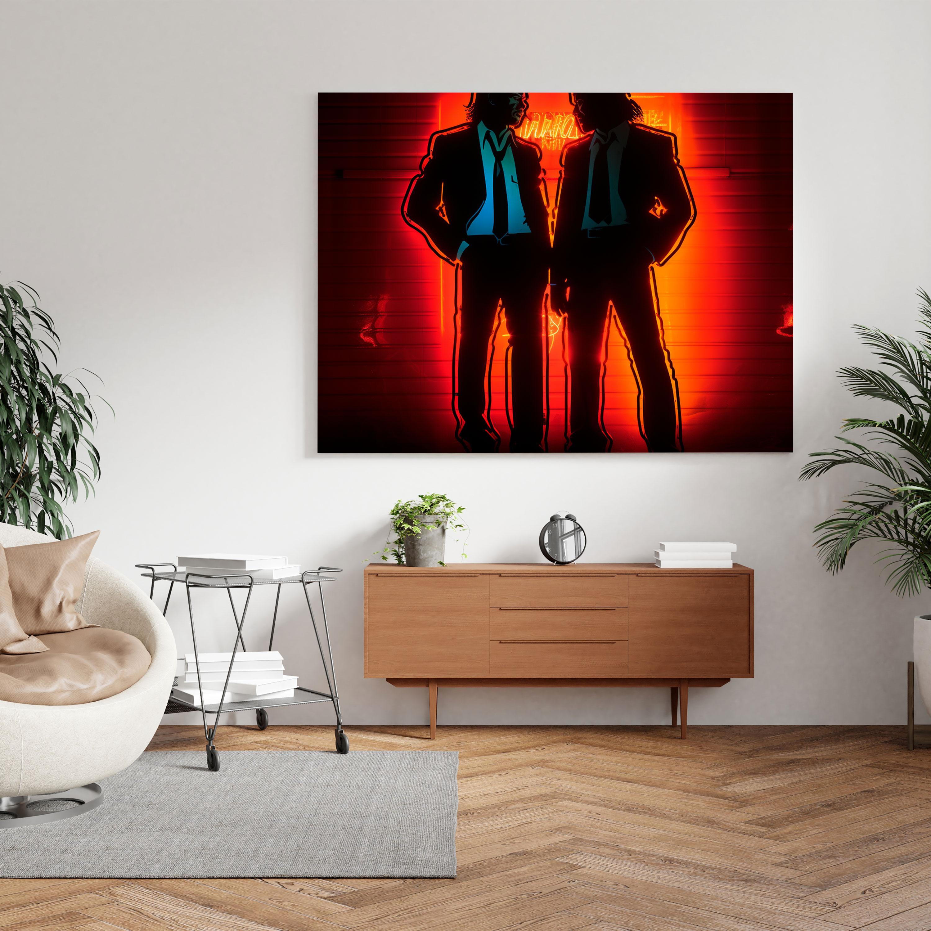 Pulp Fiction Canvas Print - Pulp Fiction, Silhouette, Home Decoration, Pulp Fiction