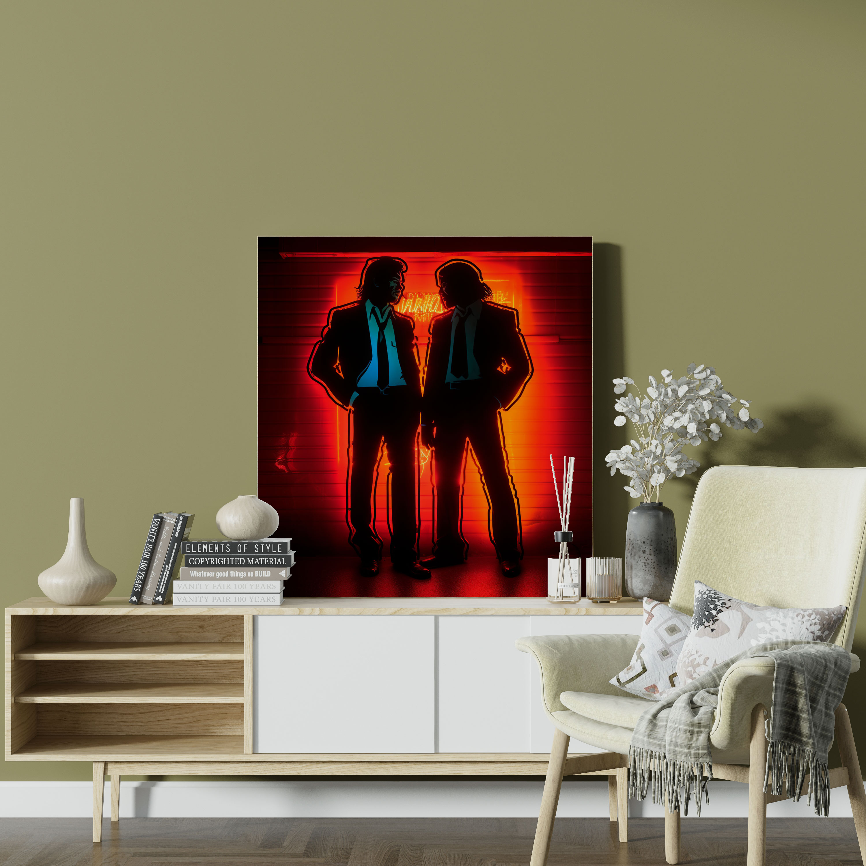 Pulp Fiction Canvas Print - Pulp Fiction, Silhouette, Home Decoration, Pulp Fiction