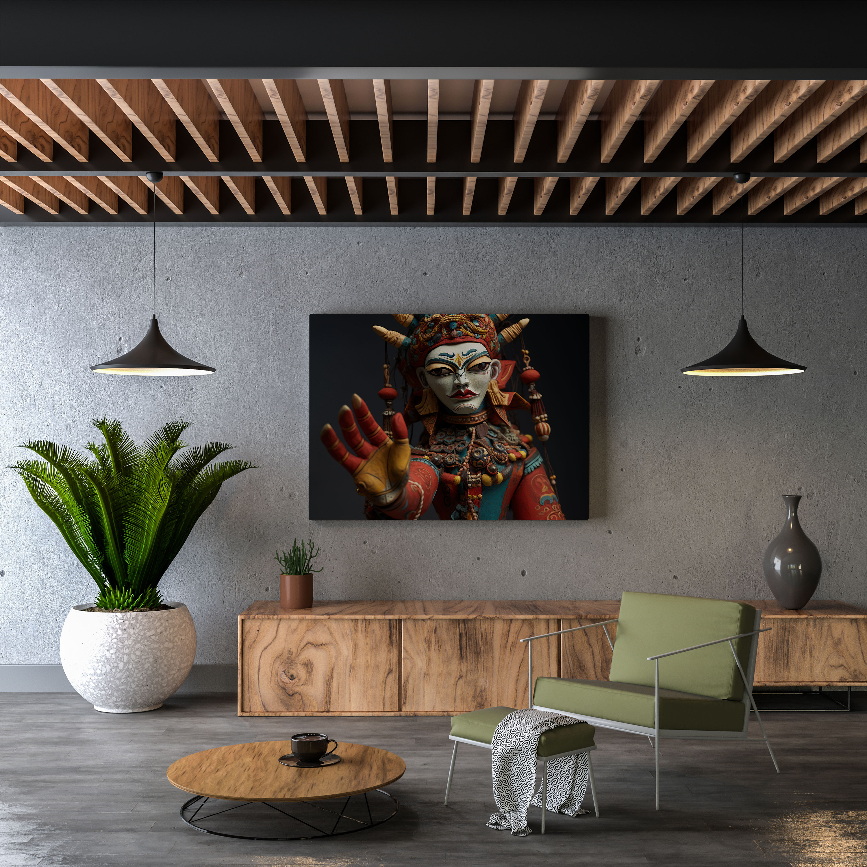 Cultural Puppet Canvas Print - Puppet, Canvas Wall Art, Cultural Symbols, Home Decoration