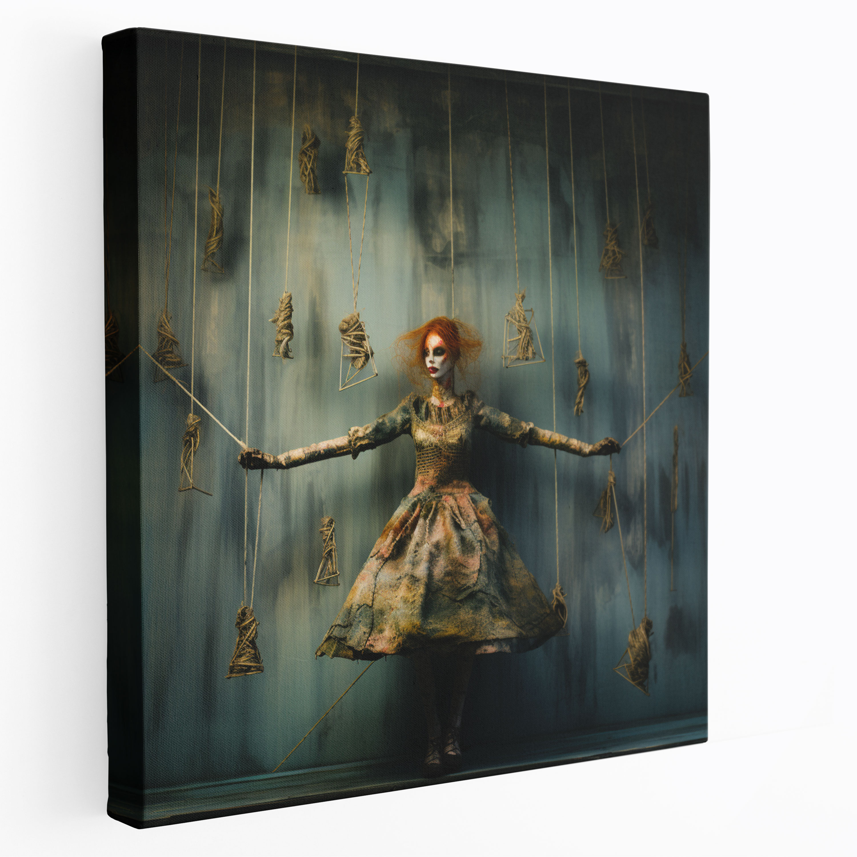 Marionetten-Wandkunst - Marionette Fadenmarionette Leinwandbild