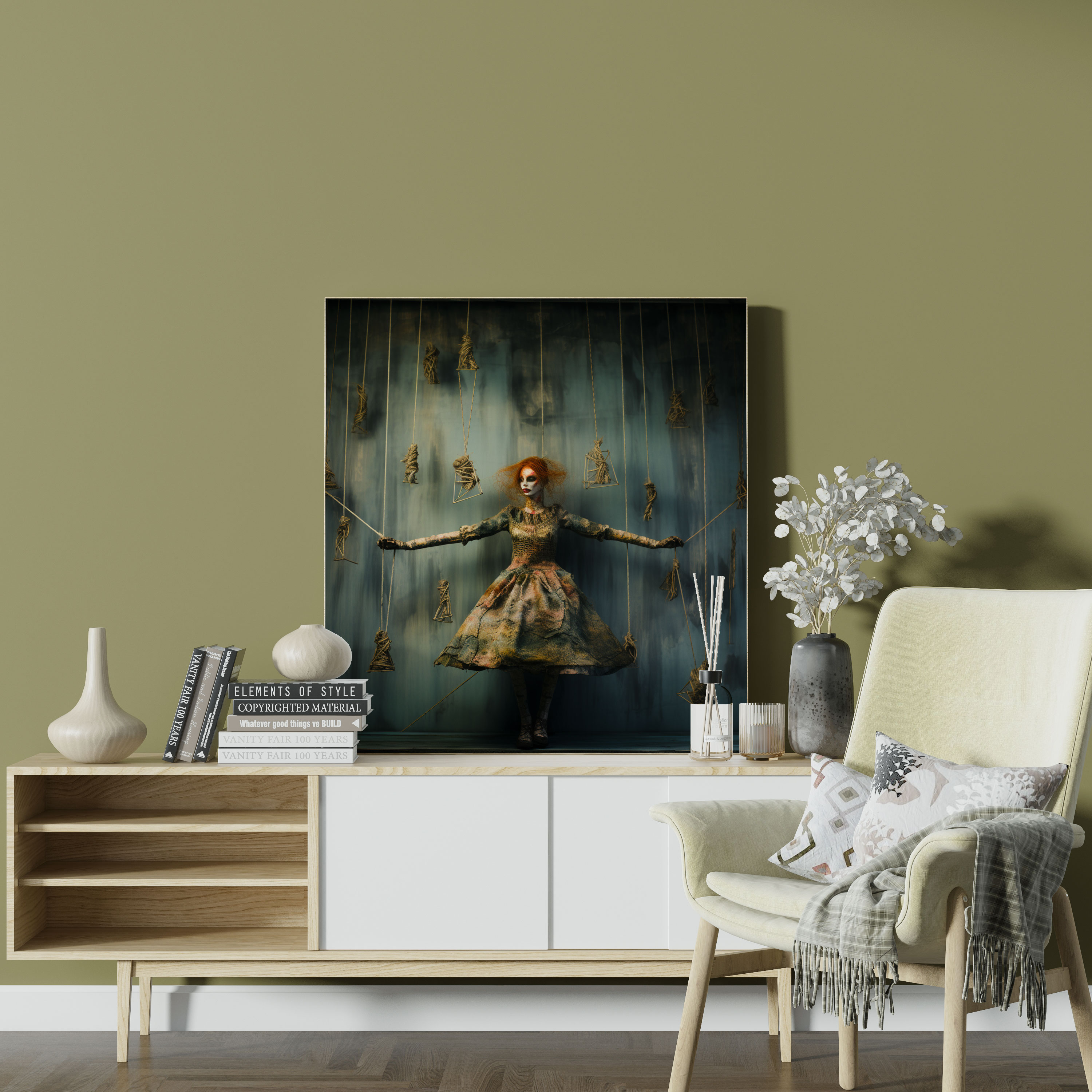 Marionetten-Wandkunst - Marionette Fadenmarionette Leinwandbild