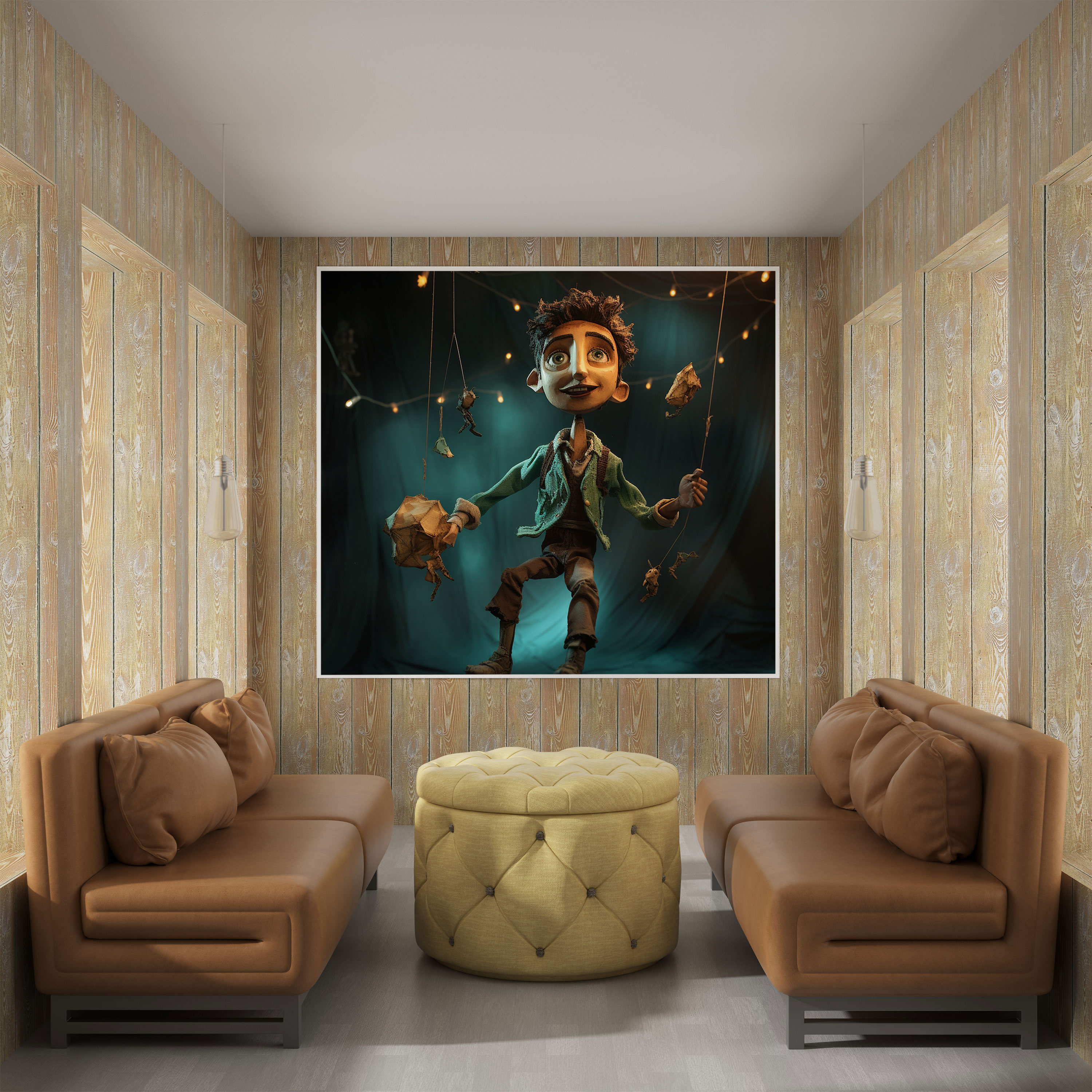 Mystical Adventure Puppet Canvas Print - Puppet, Wall Decoration, Wall Art, Canvas
