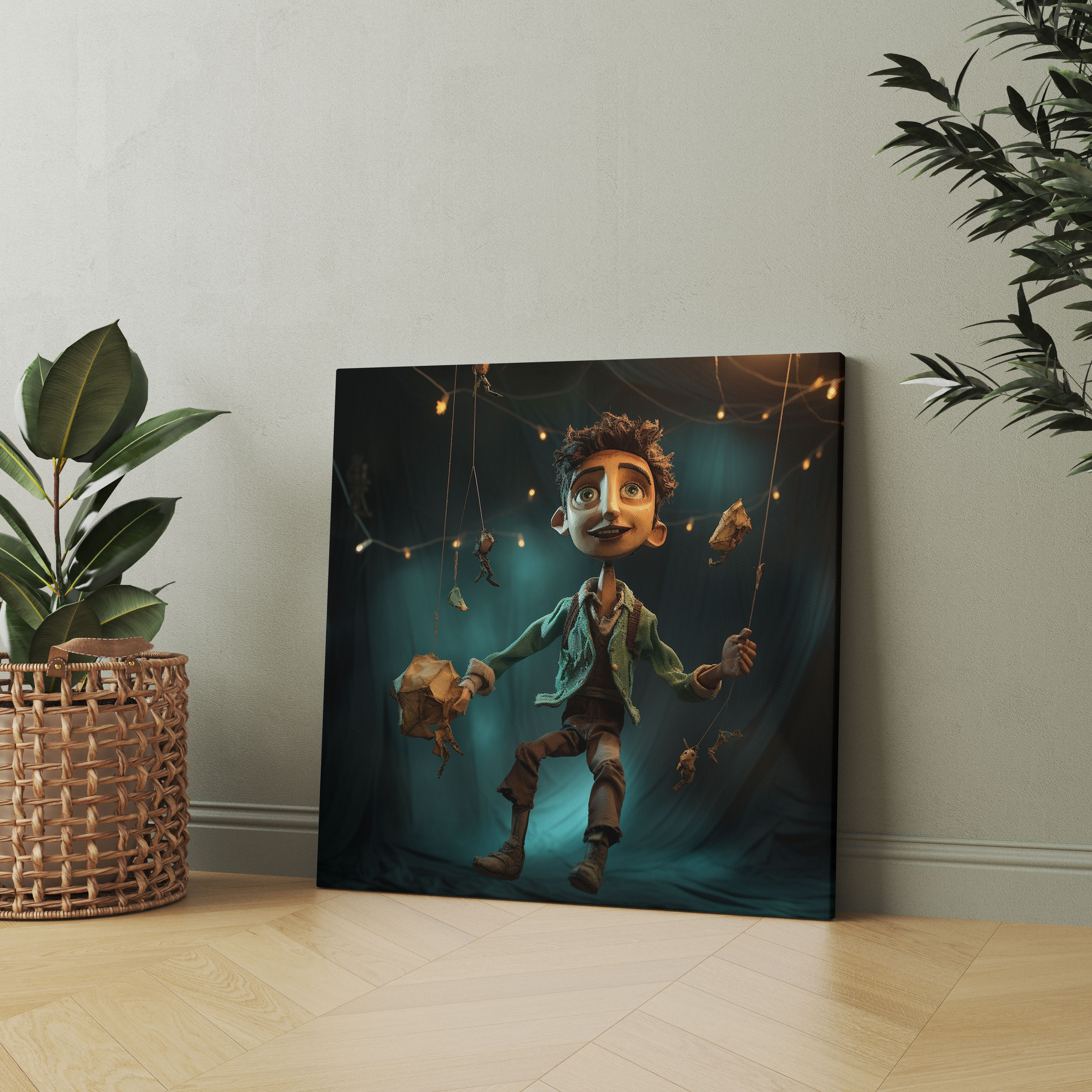 Mystical Adventure Puppet Canvas Print - Puppet, Wall Decoration, Wall Art, Canvas