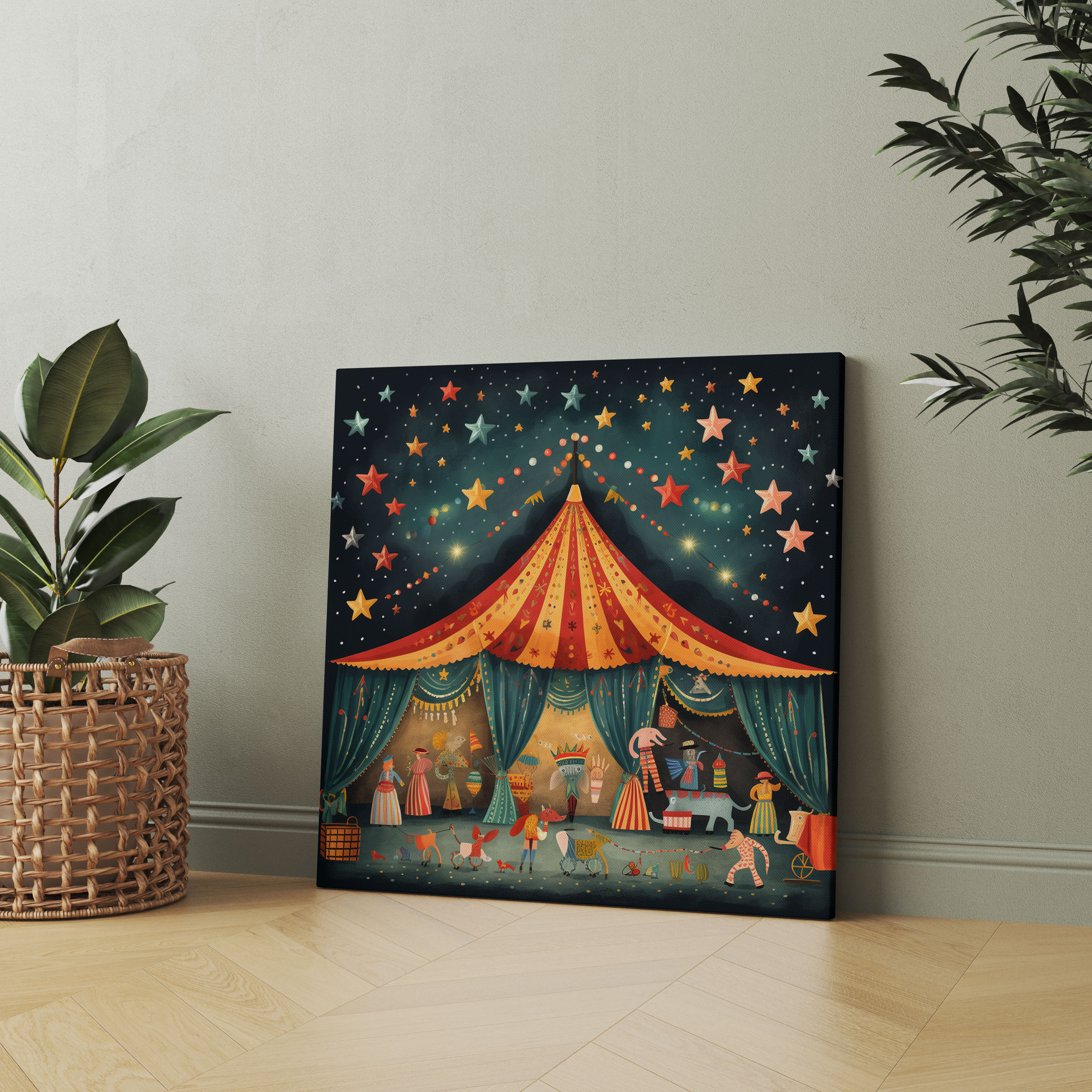Whimsical Puppet Show Canvas Print - Puppet, Puppet, Charm, Canvas Print
