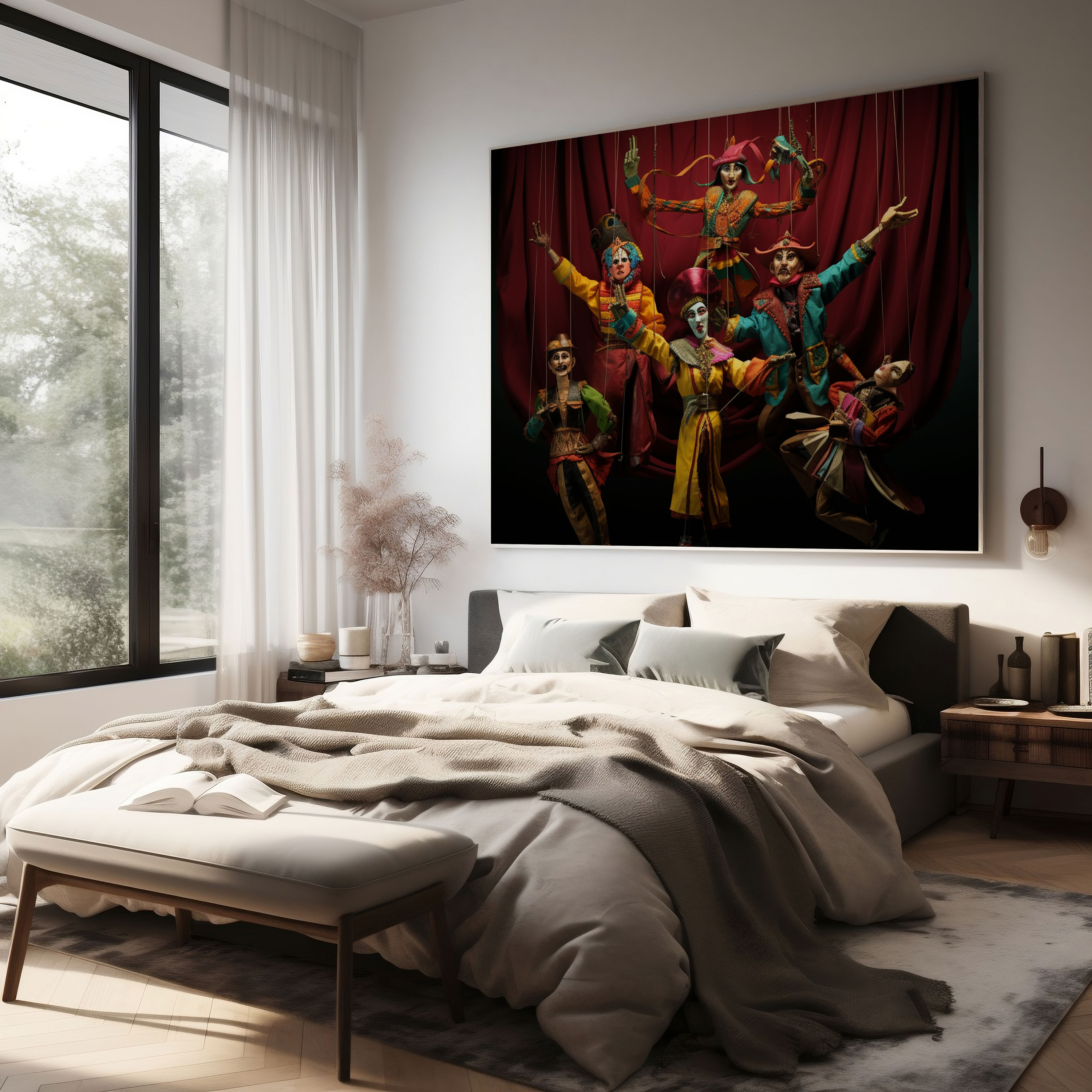 Dancing Puppets Wall Art - Puppet, Vibrant, Puppet, Wall Art