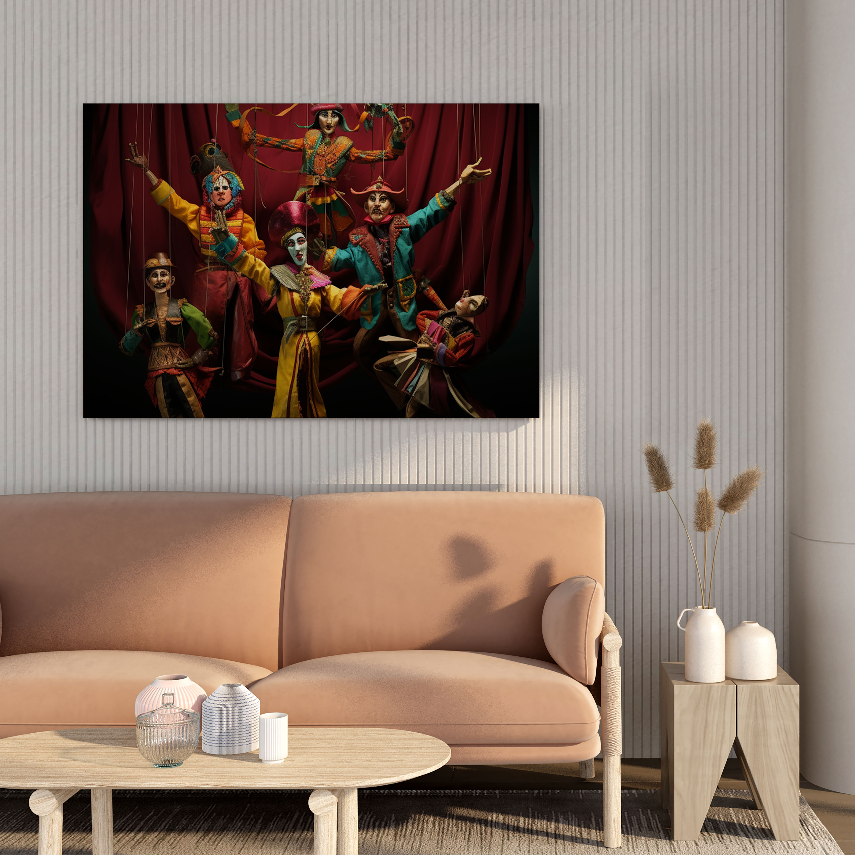 Dancing Puppets Wall Art - Puppet, Vibrant, Puppet, Wall Art