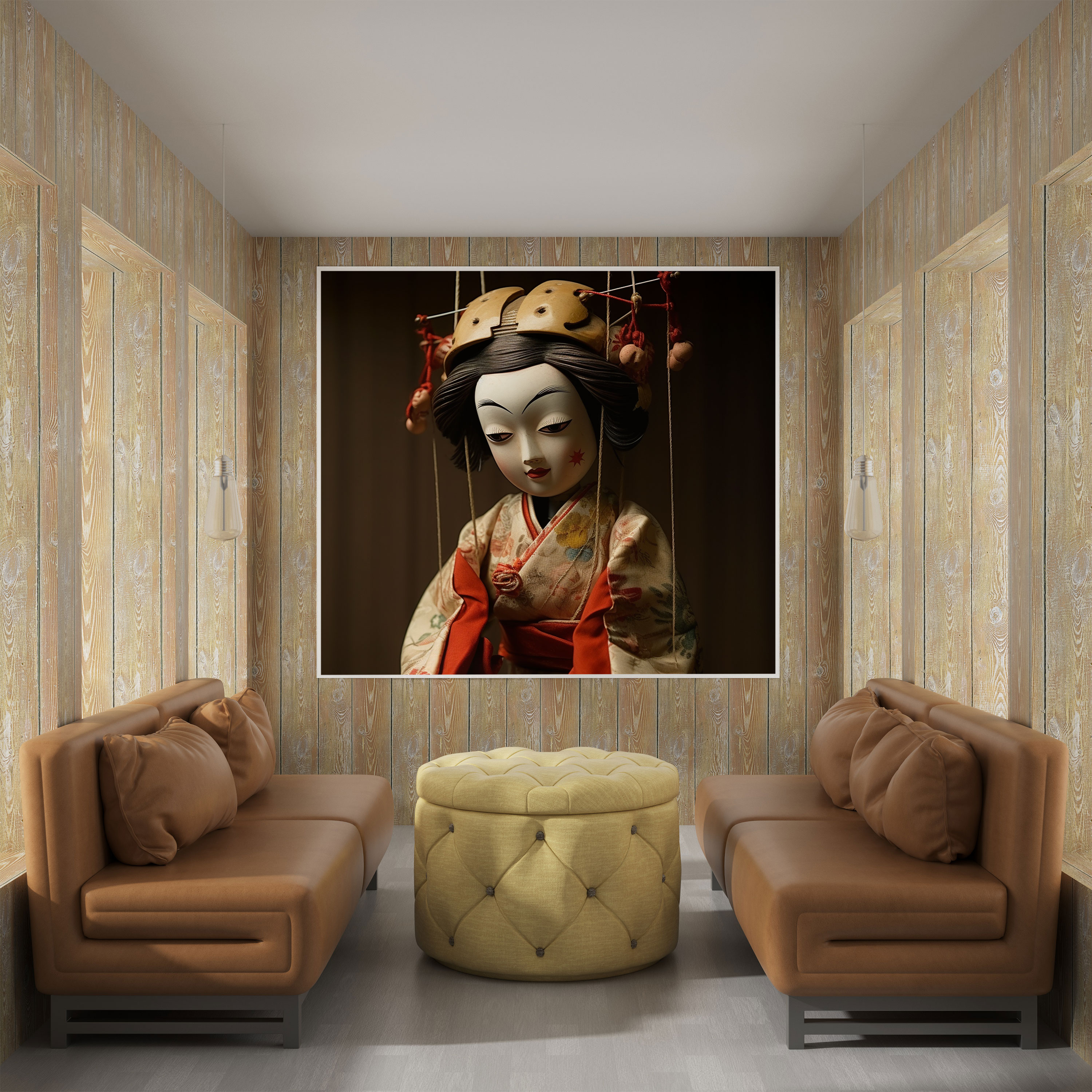 Japanese Bunraku Puppet Canvas Print - Puppet, Puppet, Wall Decoration, Unique