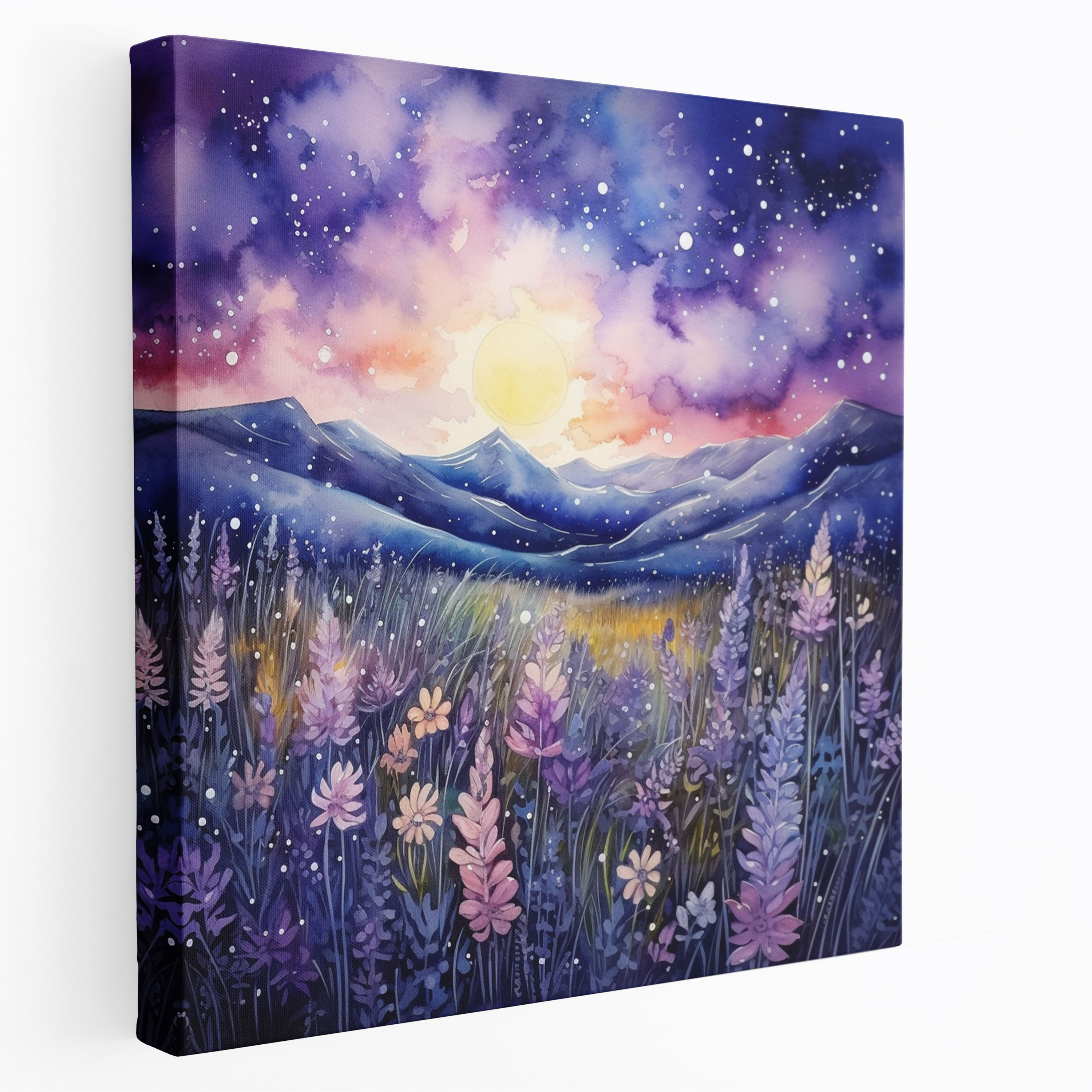 Purple Lavender Canvas Print - Purple, Wall Decoration, Wall Art, Canvas