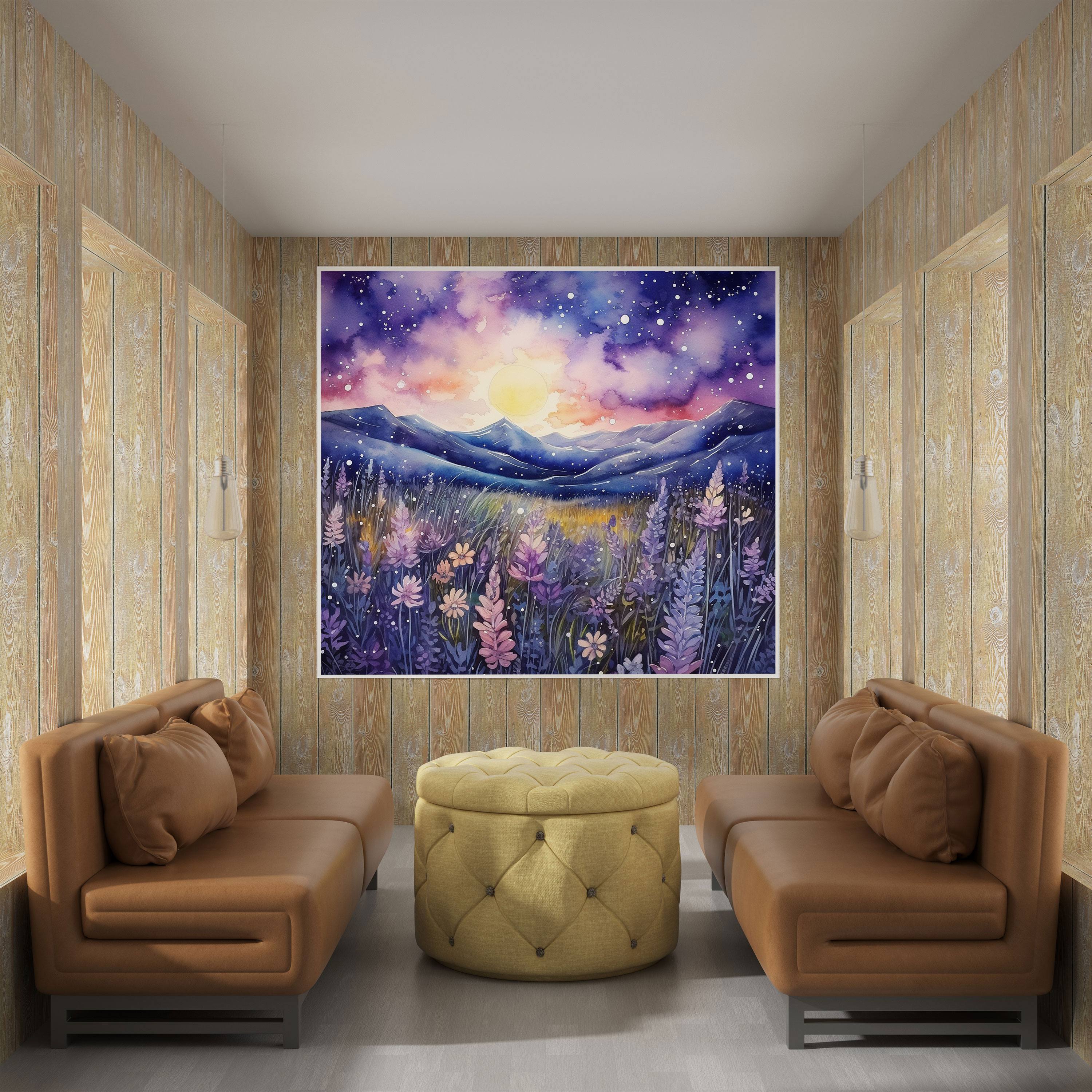 Purple Lavender Canvas Print - Purple, Wall Decoration, Wall Art, Canvas