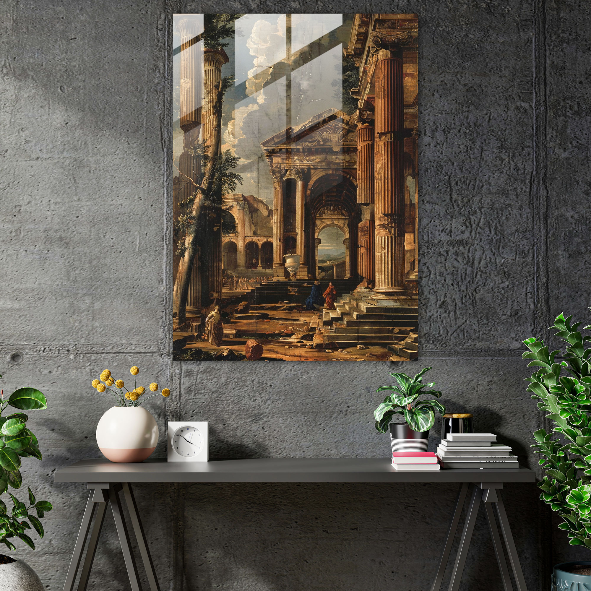 Classical Architecture Glass Print - Raffaello Sanzio, Glass Wall Art, Home Decoration, Wall Decoration
