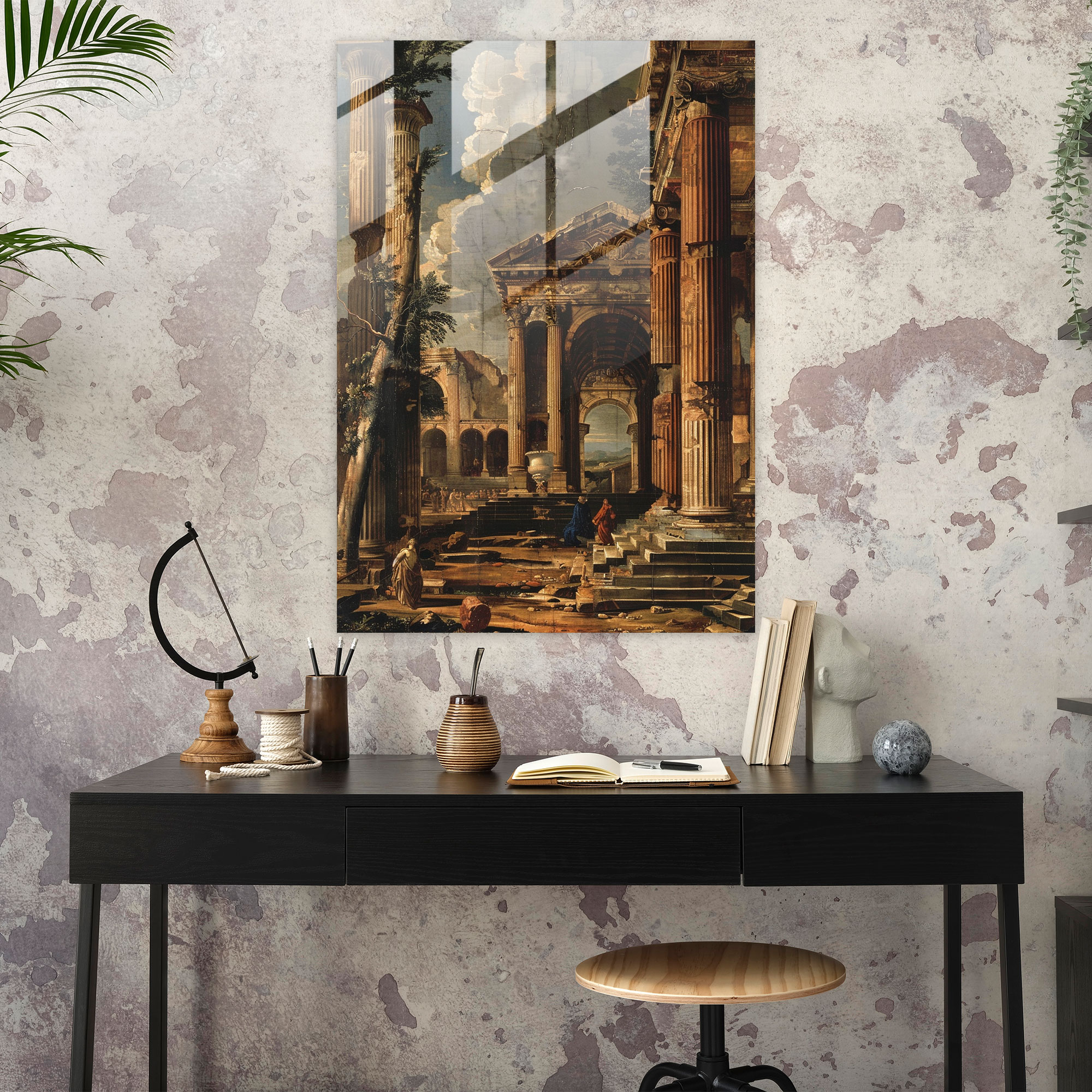 Classical Architecture Glass Print - Raffaello Sanzio, Glass Wall Art, Home Decoration, Wall Decoration