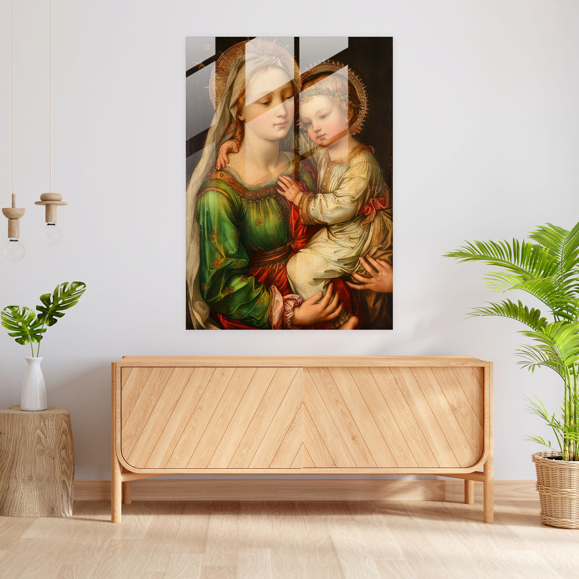 Raffaello Sanzio Cam Tablo Modern Sanat - Raffaello Sanzio Cam Sanatı Duvar Dekorasyonu