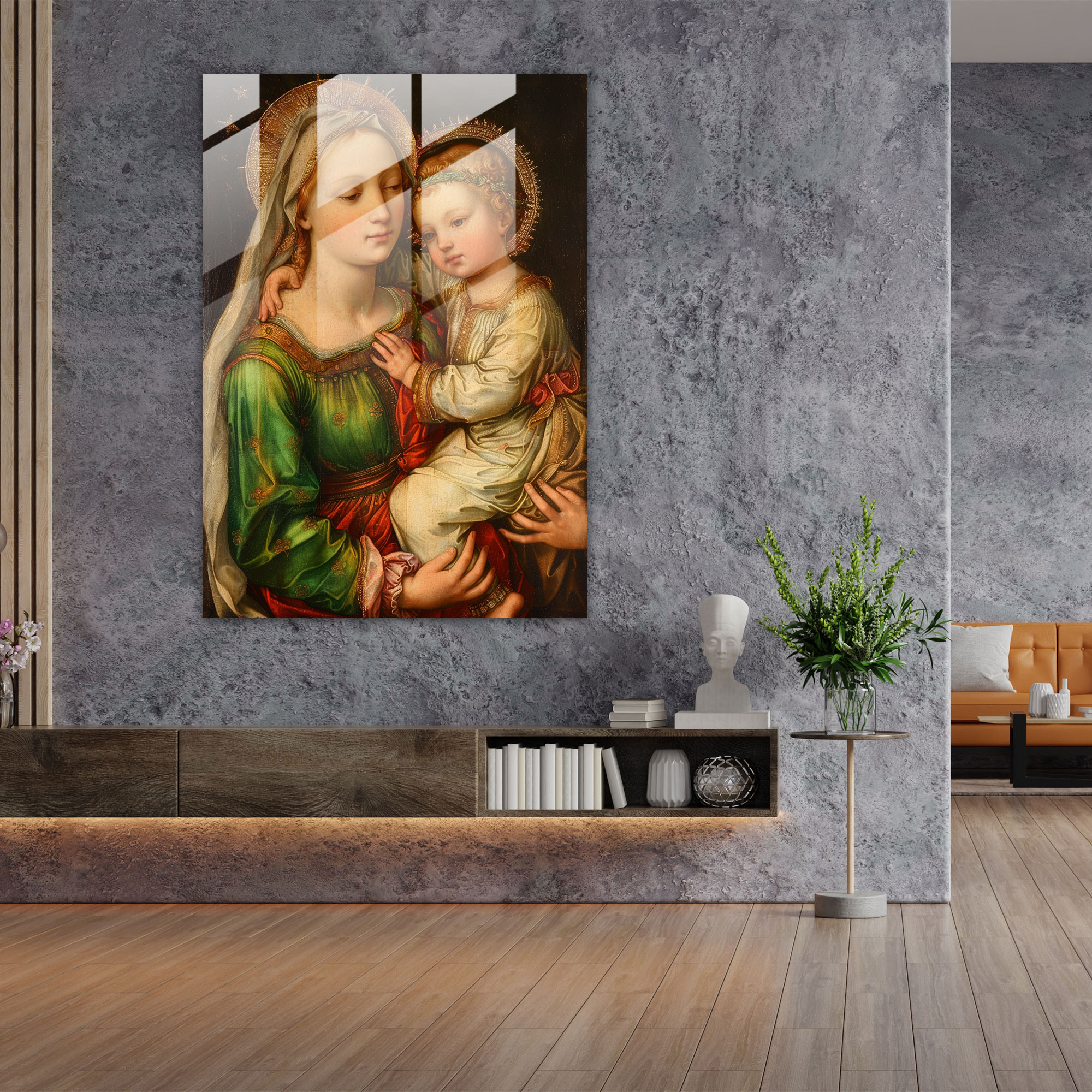 Raffaello Sanzio Cam Tablo Modern Sanat - Raffaello Sanzio Cam Sanatı Duvar Dekorasyonu