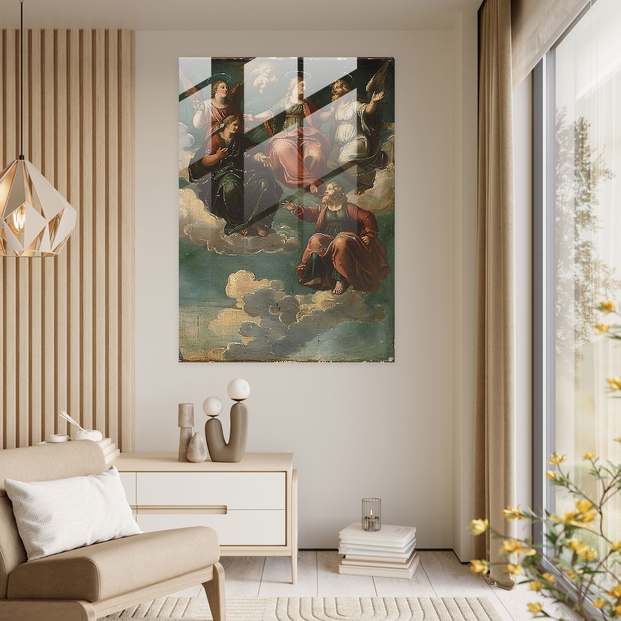 Raffaello Sanzio Modern Sanat Cam Tablo - Raffaello Sanzio Modern Sanat Cam Duvar Sanatı Ev Dekorasyonu