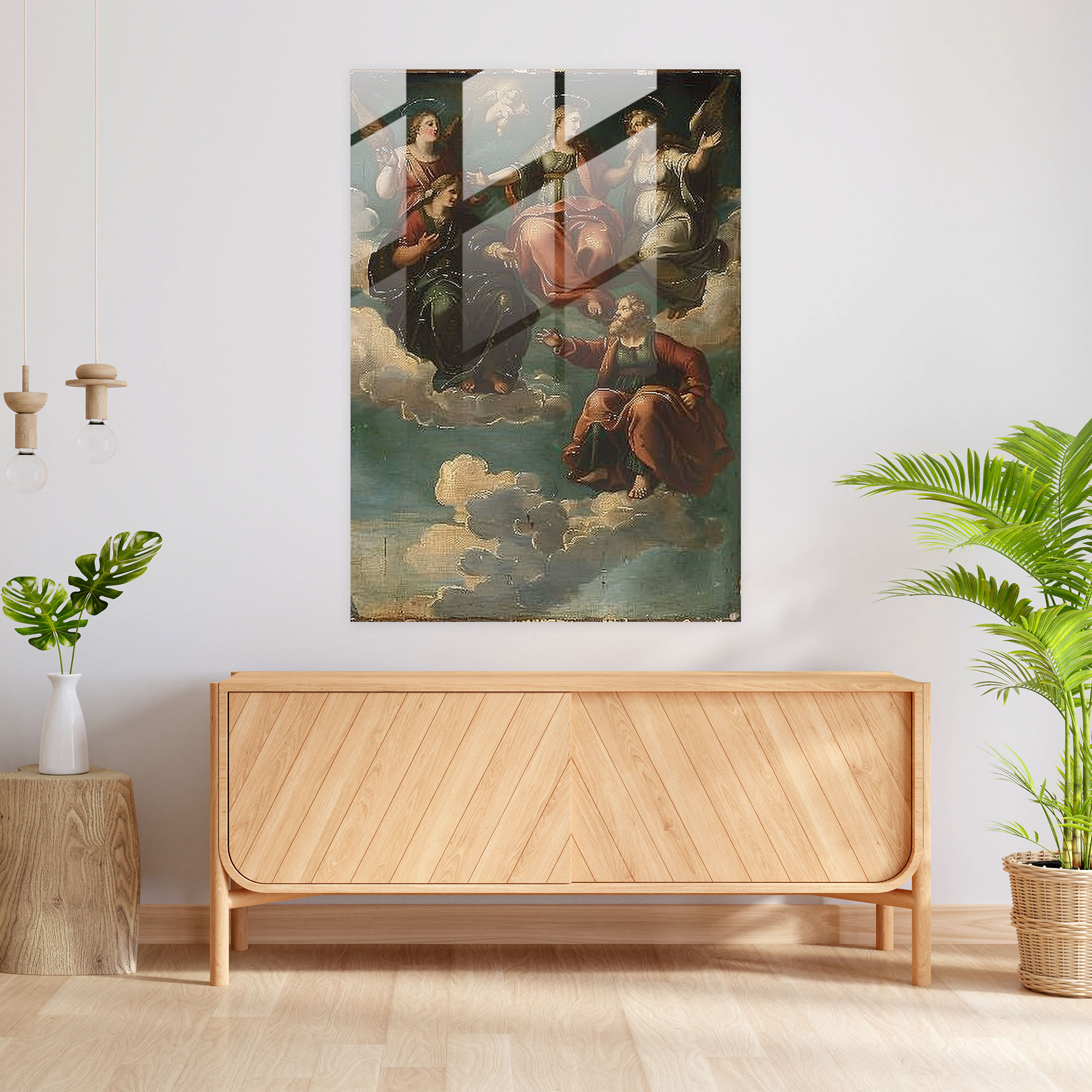 Raffaello Sanzio Modern Sanat Cam Tablo - Raffaello Sanzio Modern Sanat Cam Duvar Sanatı Ev Dekorasyonu