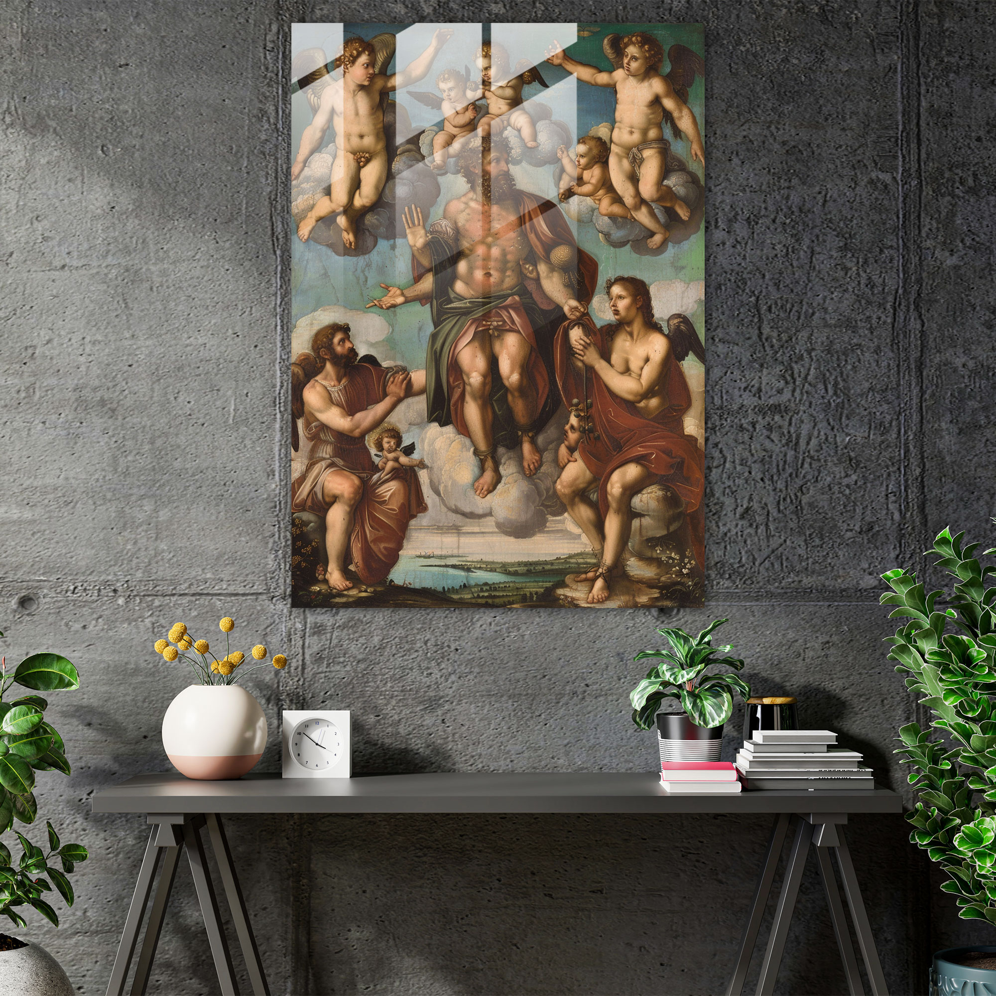 Raffaello Sanzio Cam Tablo Sanatı - Mitolojik Tanrılar ve Tanrıçalar Cam Tablosu - Raffaello Sanzio Cam Sanatı Modern Sanat