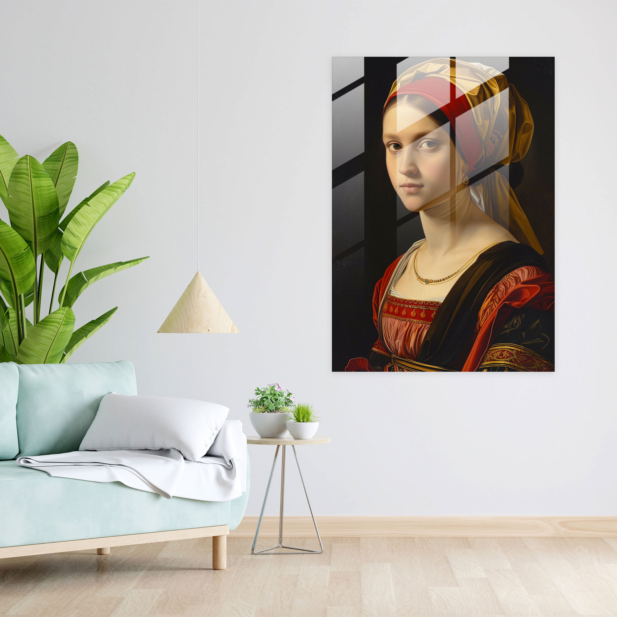 Nobility Portreleri Cam Tablo - Raffaello Sanzio Ev Dekorasyonu Cam Sanatı Modern Sanat