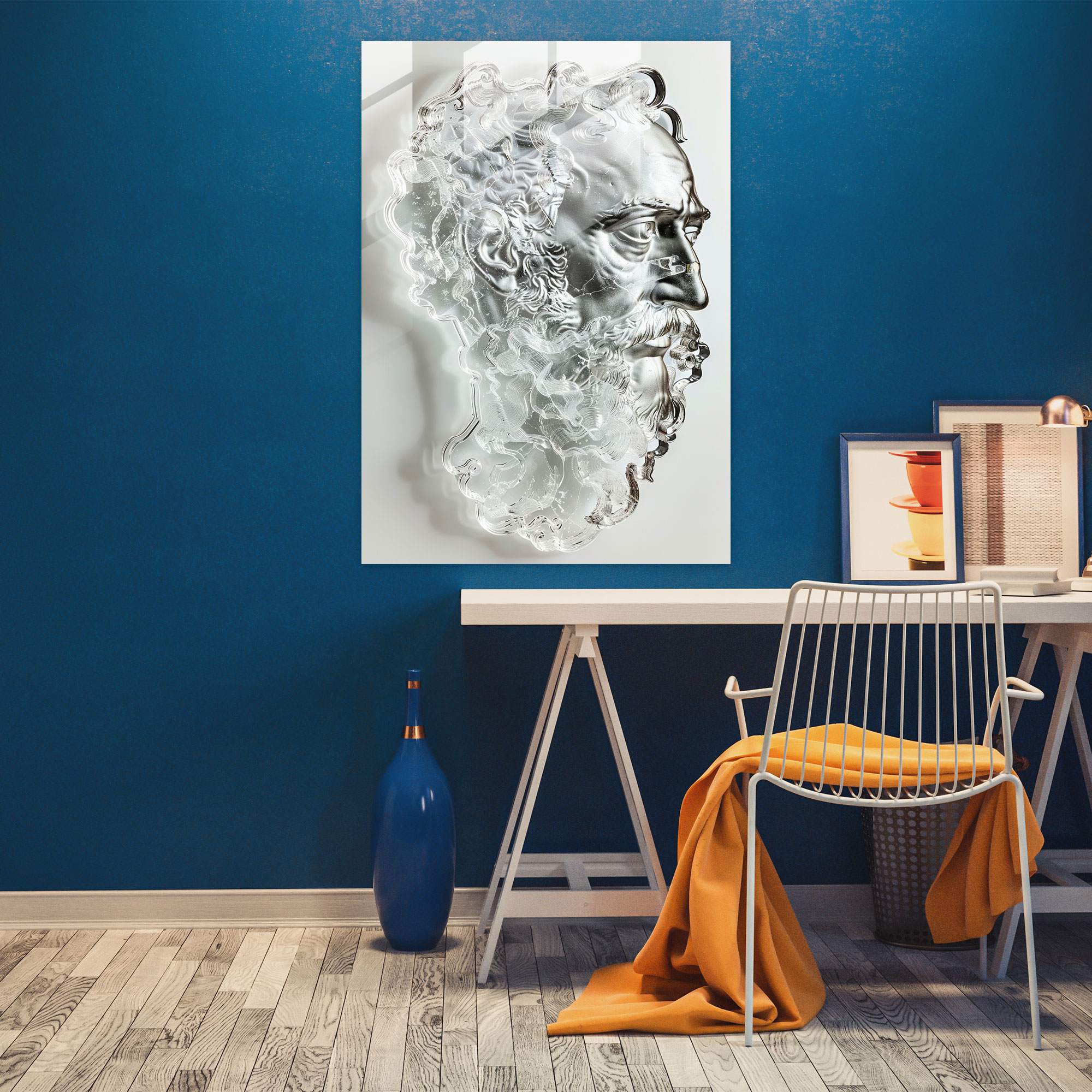 Raffaello Sanzio Atina Okulu Cam Tablo - Duvar Dekorasyonu Modern Sanat Cam Tablo