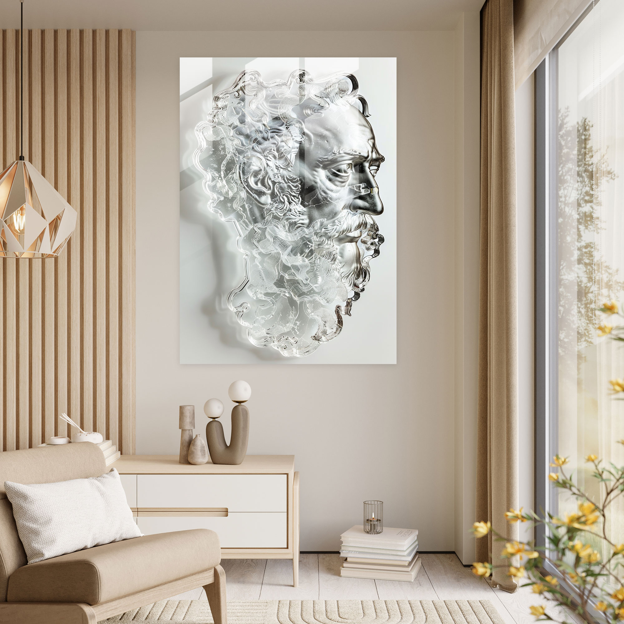 Raffaello Sanzio Atina Okulu Cam Tablo - Duvar Dekorasyonu Modern Sanat Cam Tablo