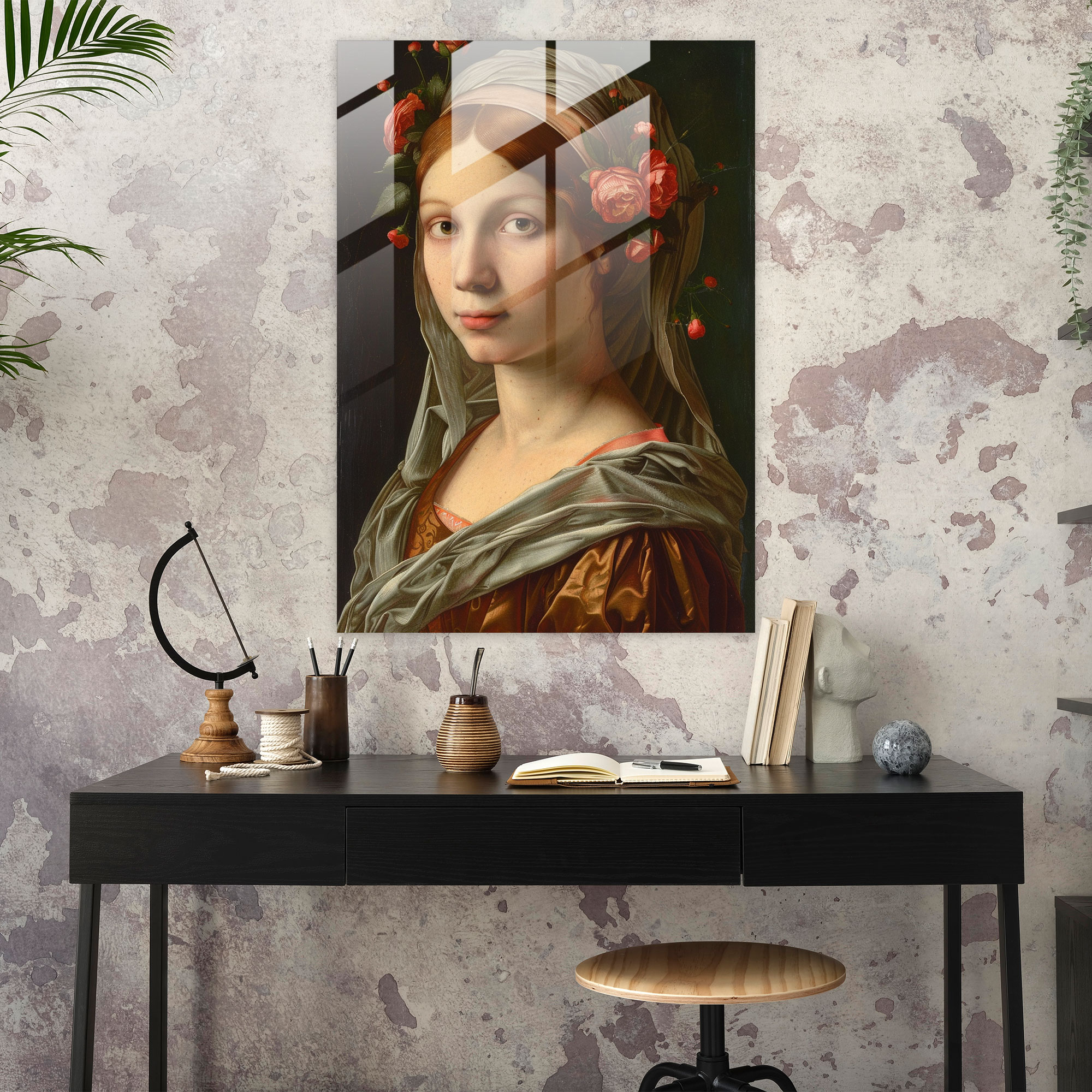 Raffaello Sanzio Cam Tablo: Genç Bir Kadının Portresi - Raffaello Sanzio Modern Sanat Duvar Dekorasyonu