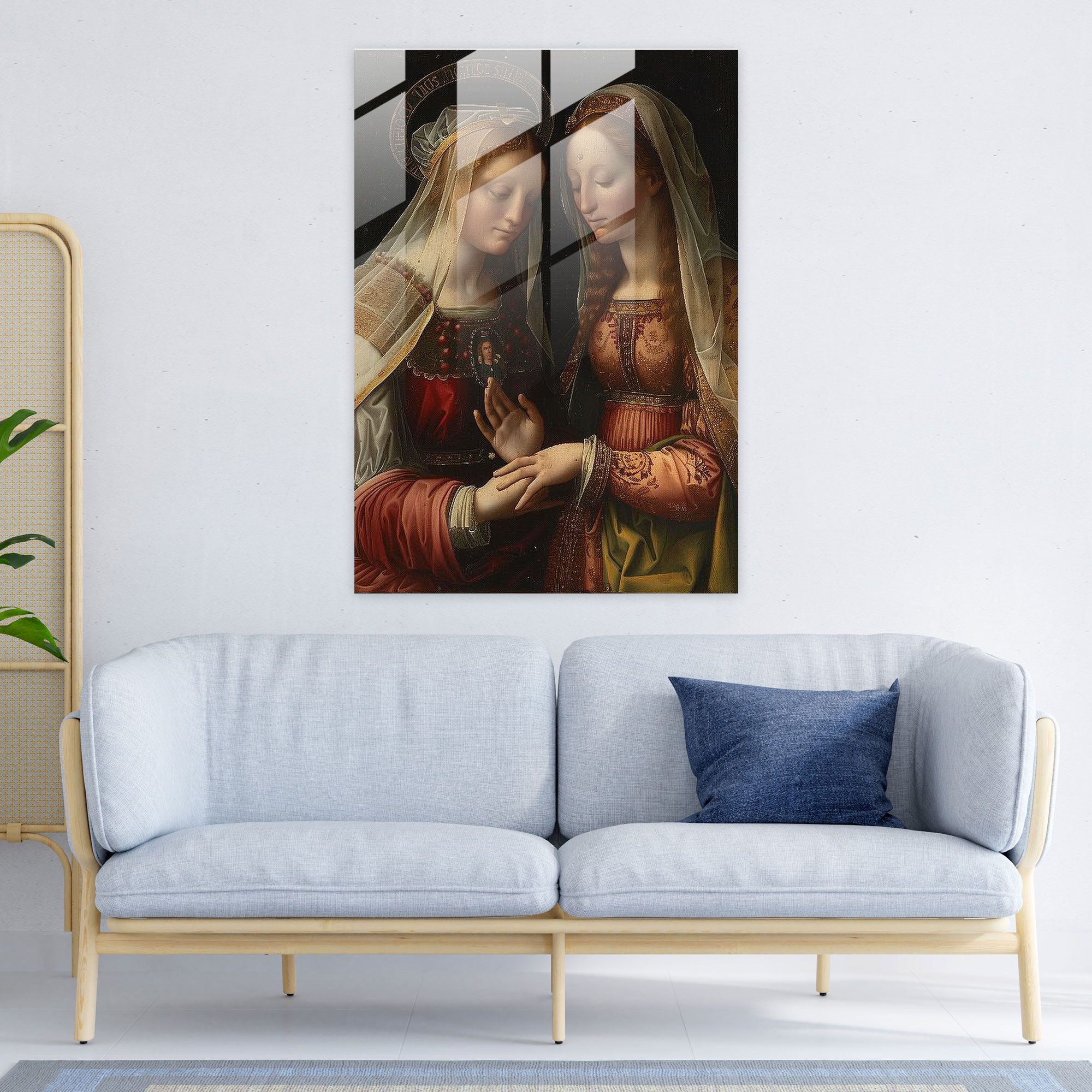 Raffaello Sanzio Cam Tablo: Bakire'nin Evliliği - Raffaello Sanzio Modern Sanat