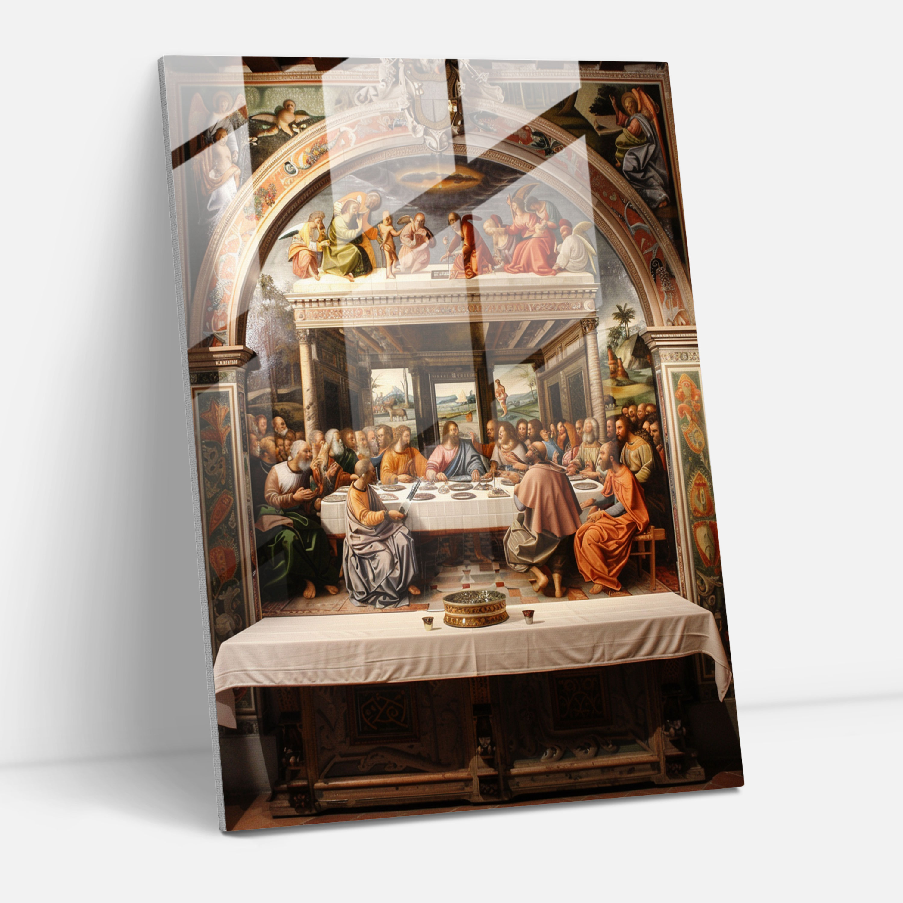 Son Akşam Yemeği Cam Sanatı Modern Sanat - Raffaello Sanzio Duygu Detay