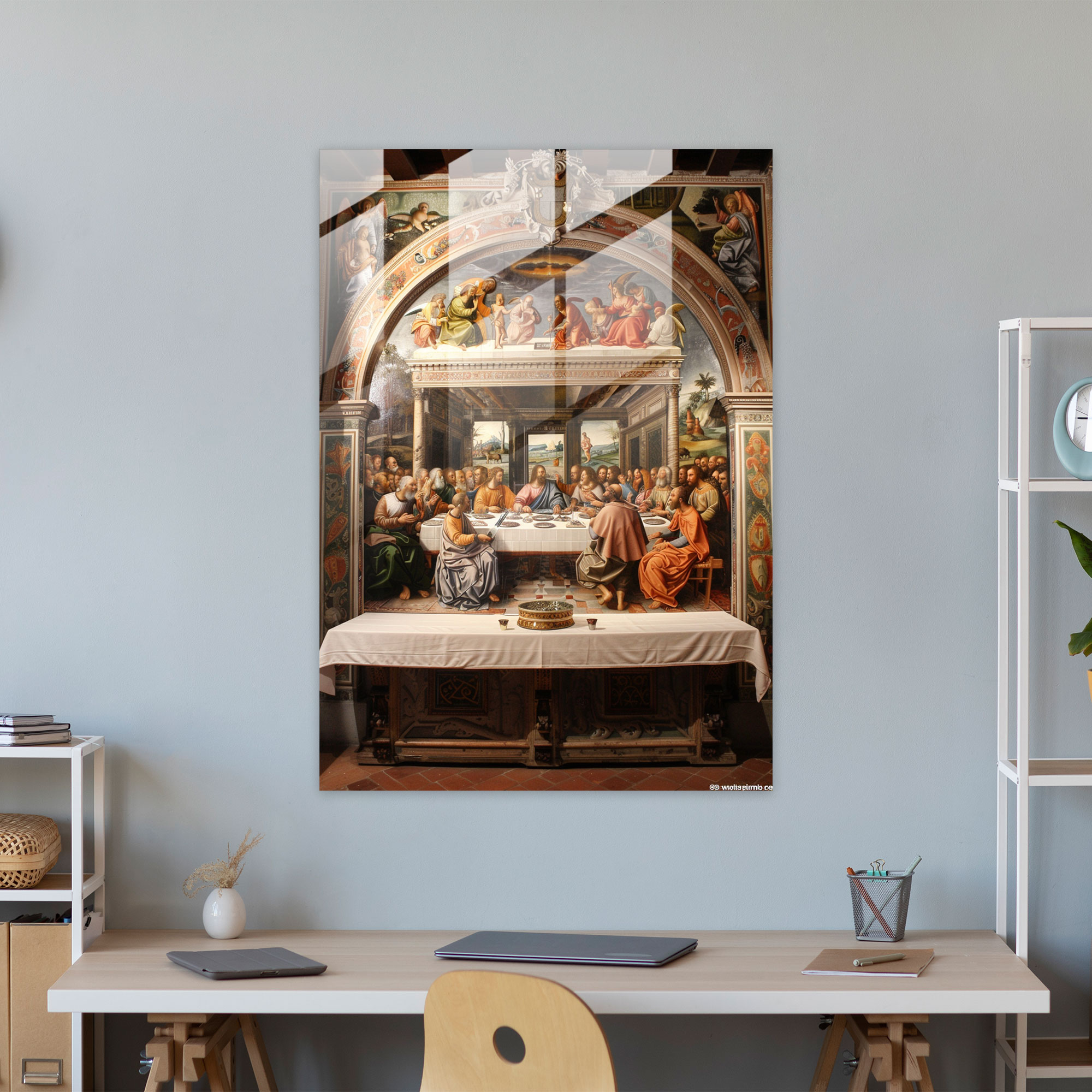 Son Akşam Yemeği Cam Sanatı Modern Sanat - Raffaello Sanzio Duygu Detay