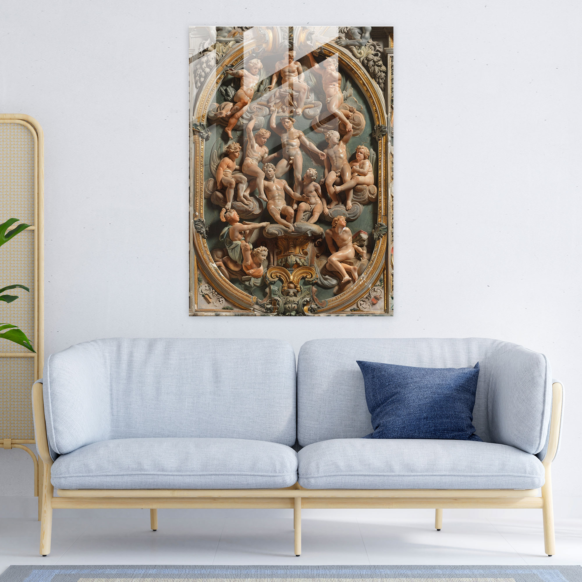 Raffaello Sanzio Ev Dekorasyonu - Atina Okulu - Raffaello Sanzio Modern Sanat Duvar Dekorasyonu Cam Tablo
