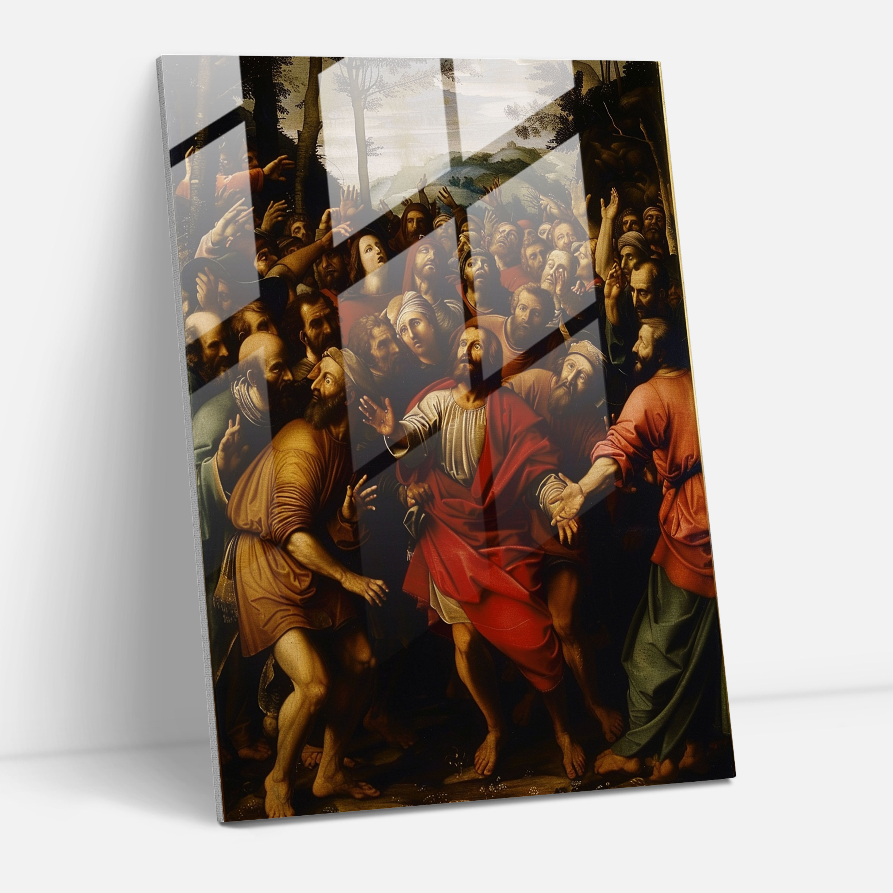 Raffaello Sanzio Duvar Dekorasyonu - La Disputa - Cam Tablo