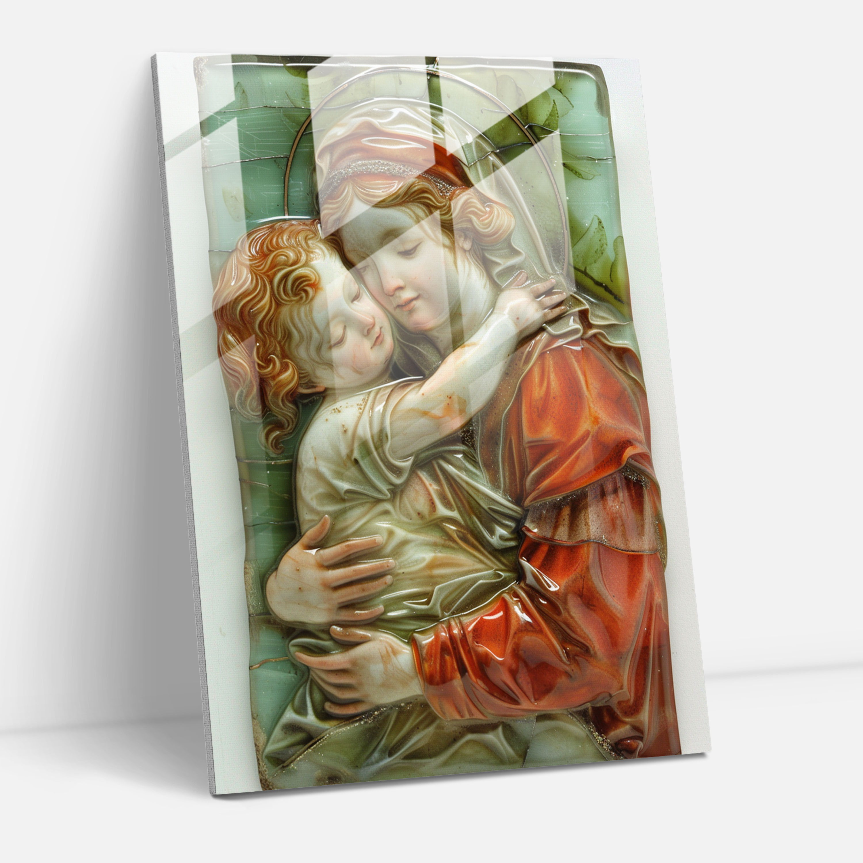 Raffaello Sanzio Cam Sanatı - Sistine Madonna - Duvar Dekorasyonu Cam Tablo