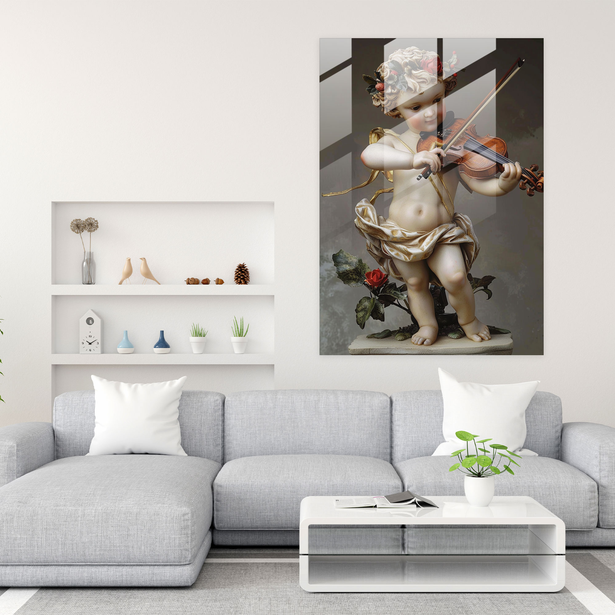 Raffaello Sanzio Cam Tablo Sanatı - Ev Dekorasyonu için Raffaello Sanzio Cam Tablo Sanatı