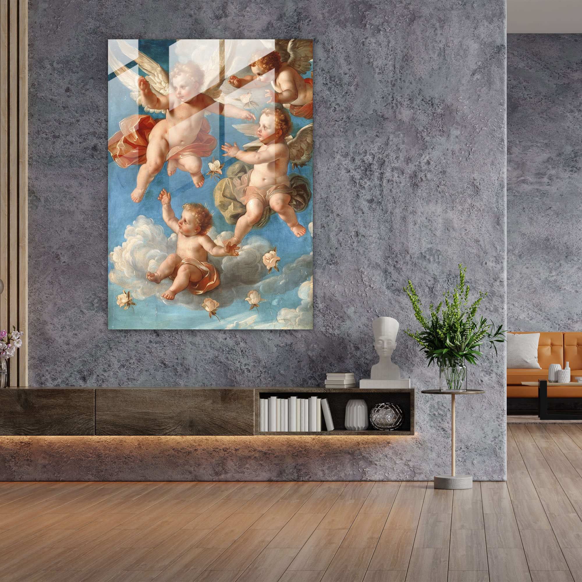 Raffaello Sanzio Ev Dekorasyonu - Cam Sanat Duvar Dekorasyonu Ev Dekorasyonu