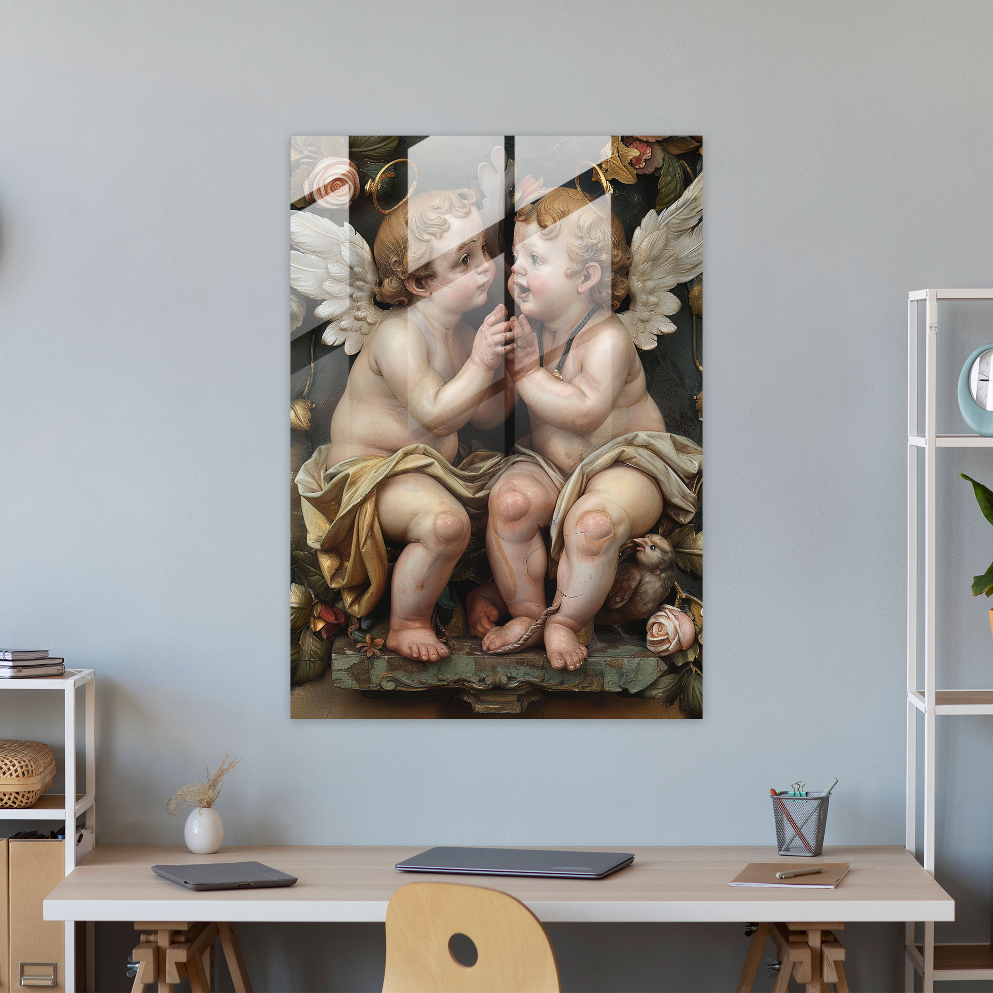 Raffaello Sanzio Modern Sanat - Ev Dekorasyonu Cam Tablo Modern Sanat