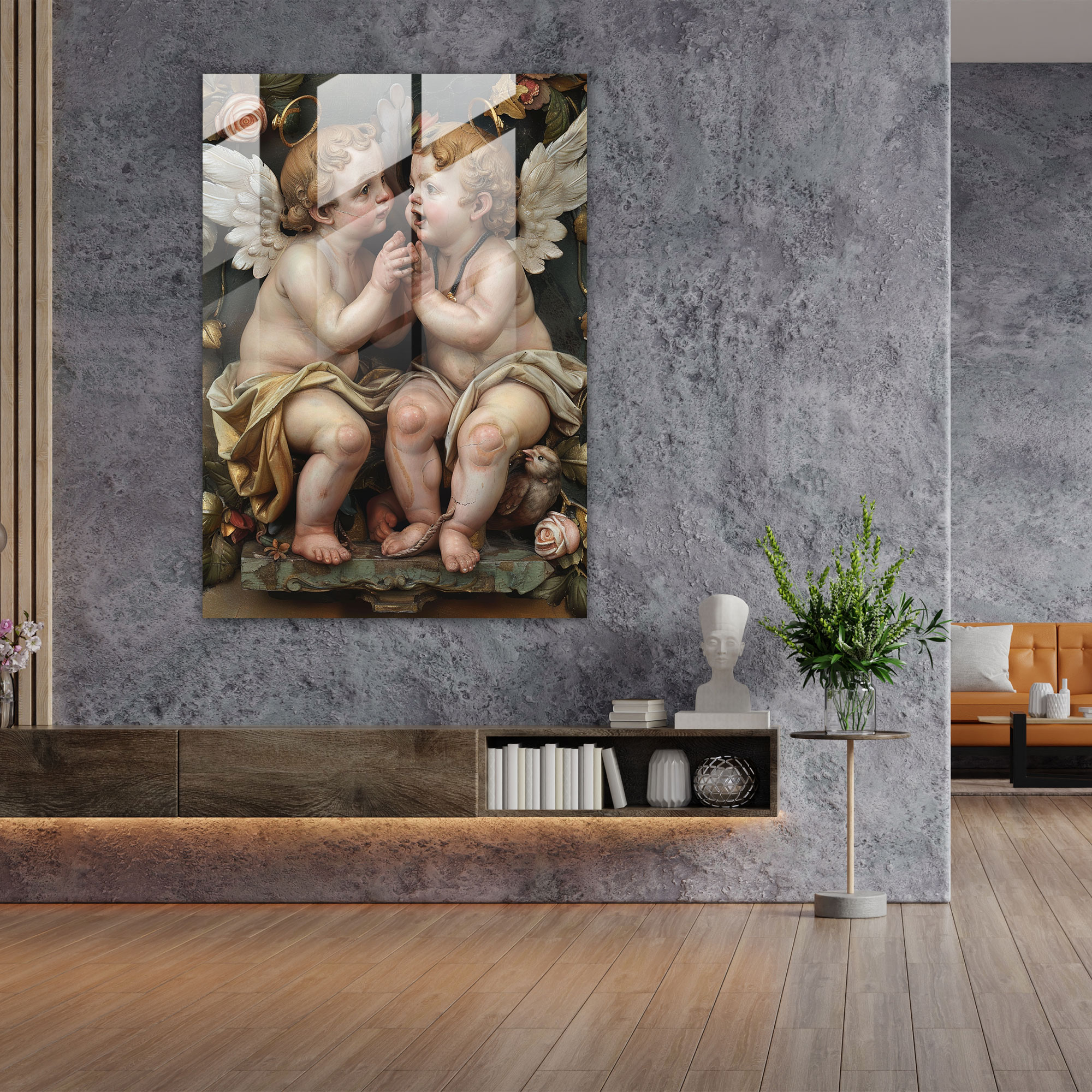Raffaello Sanzio Modern Sanat - Ev Dekorasyonu Cam Tablo Modern Sanat