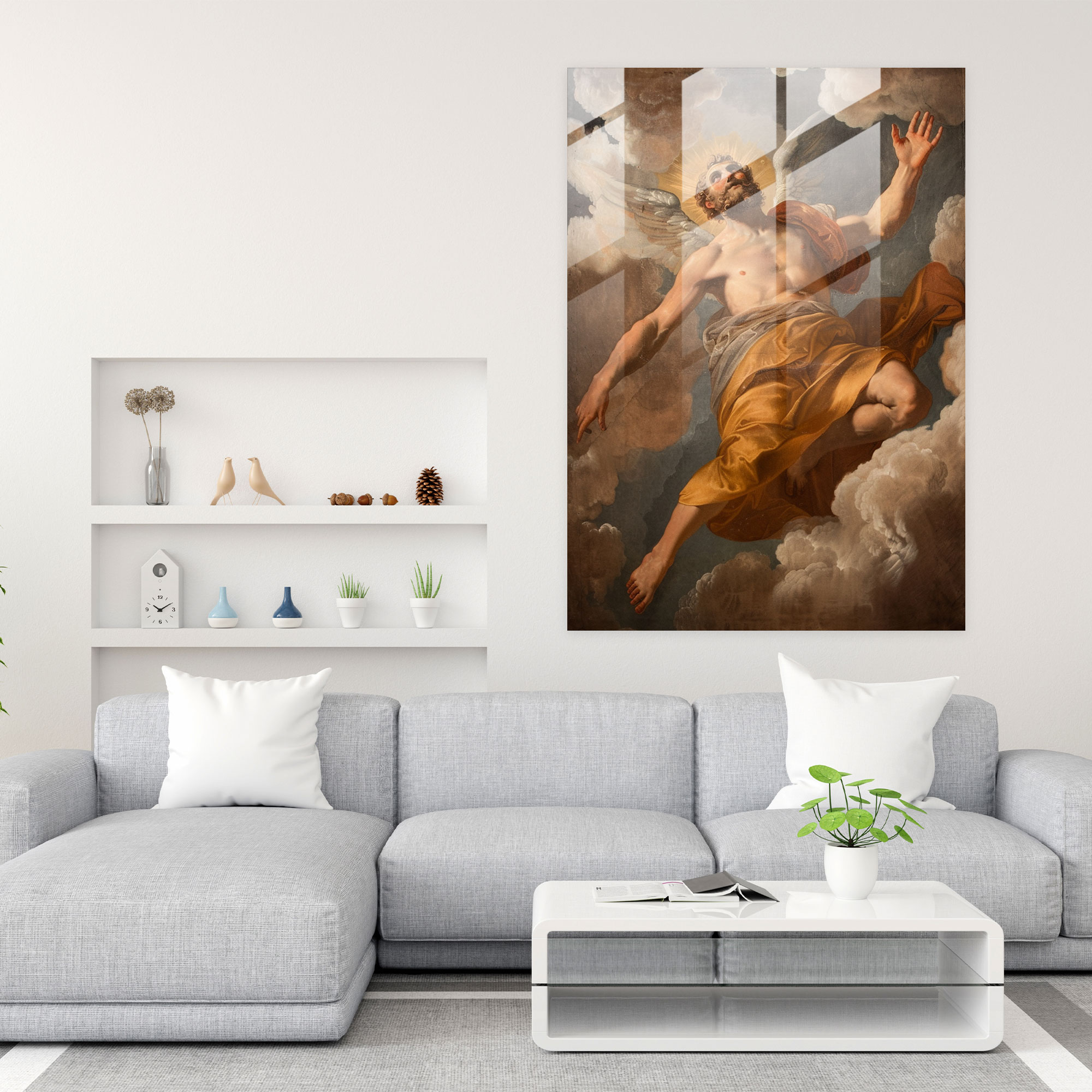 Raffaello Sanzio Duvar Dekorasyonu - Cam Tablo Modern Sanat