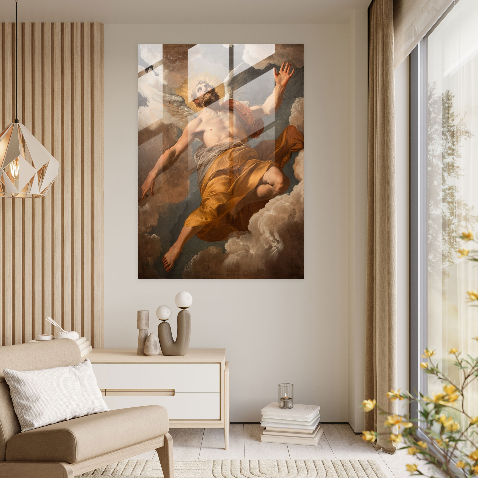 Raffaello Sanzio Duvar Dekorasyonu - Cam Tablo Modern Sanat